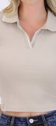 Top cuello polo