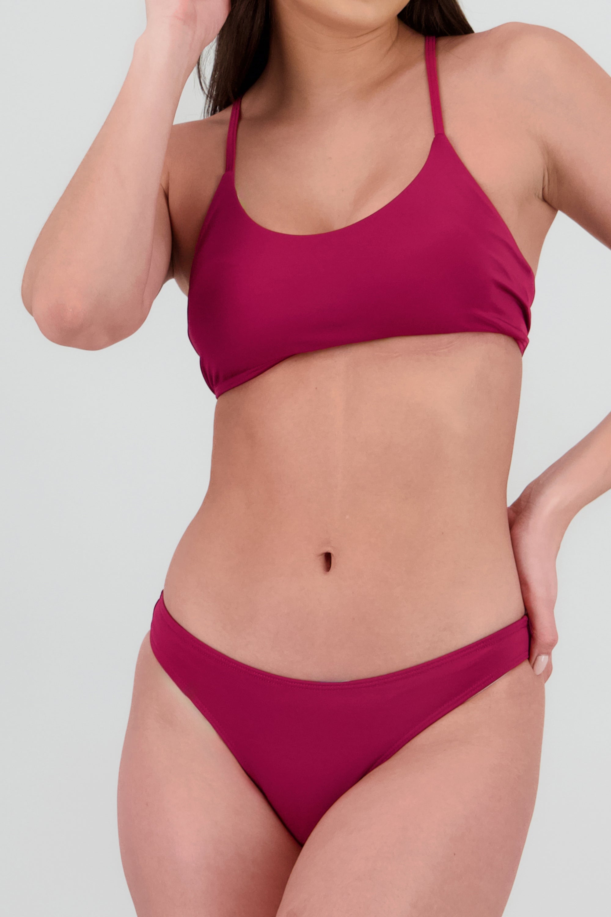 Bikini espalda cruzada CIRUELA
