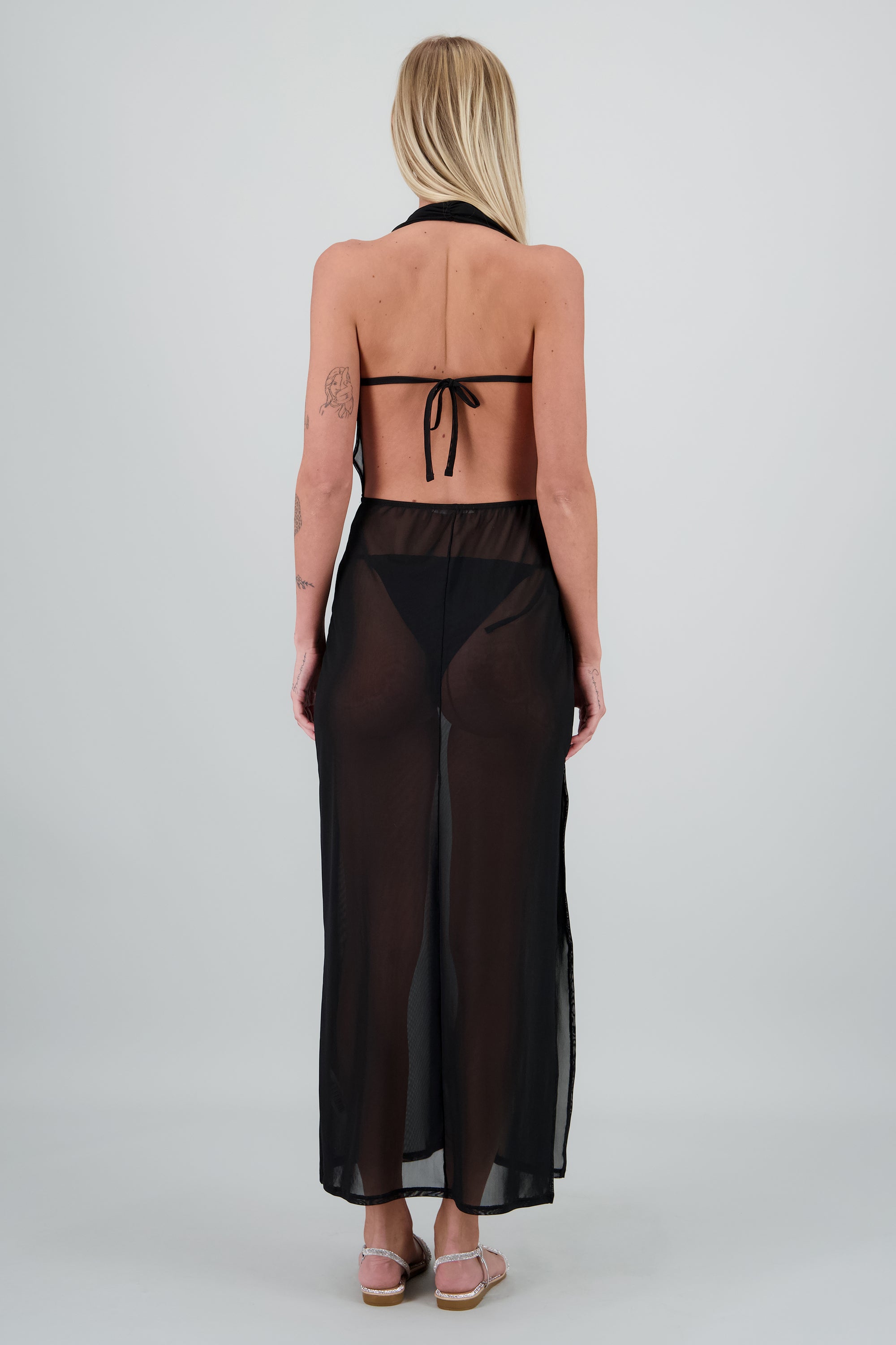 Salida halter maxi mesh NEGRO