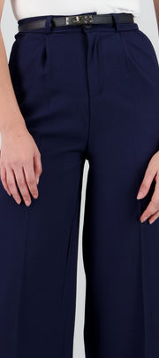 Pantalon sastre corte con cinturon hebilla