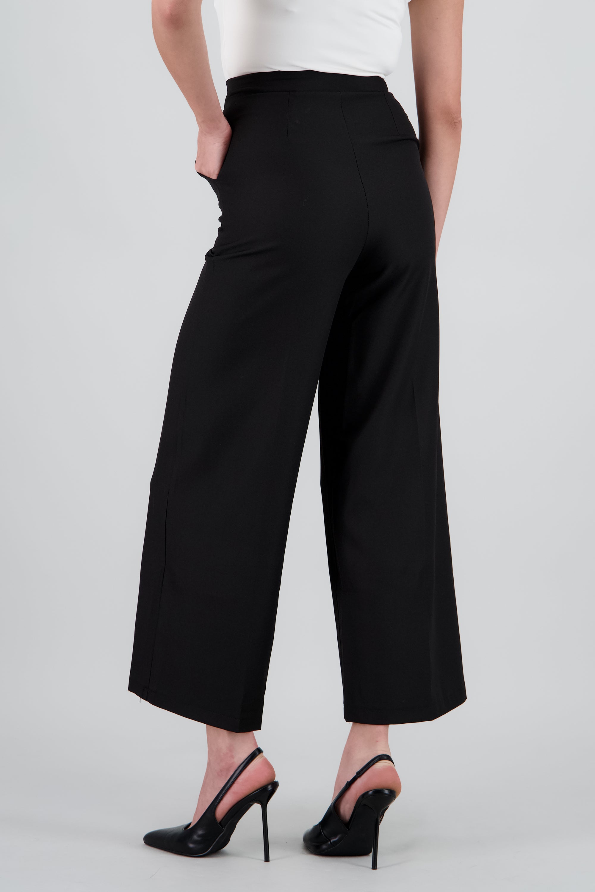Pantalon sastre pretina con hebilla NEGRO