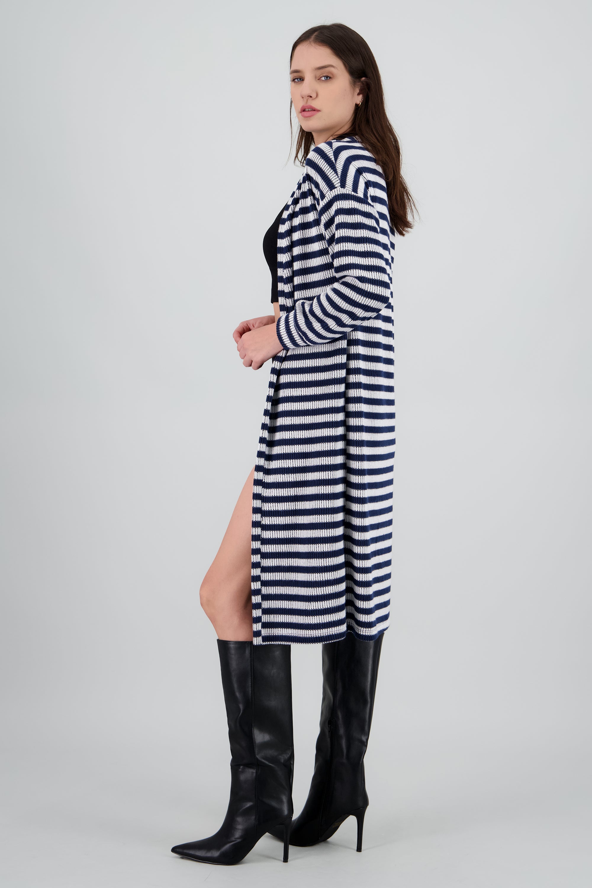 Cardigan largo rayas MARINO COMBO