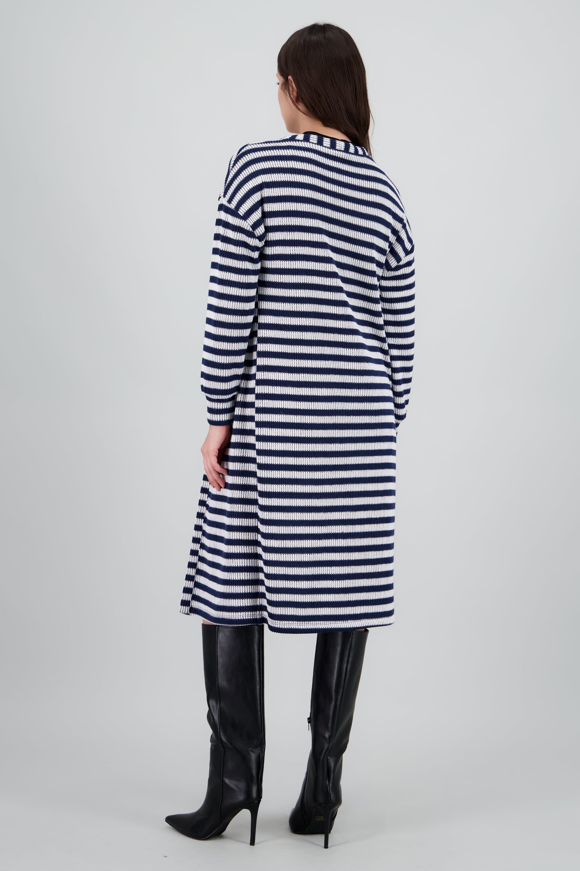 Cardigan largo rayas MARINO COMBO