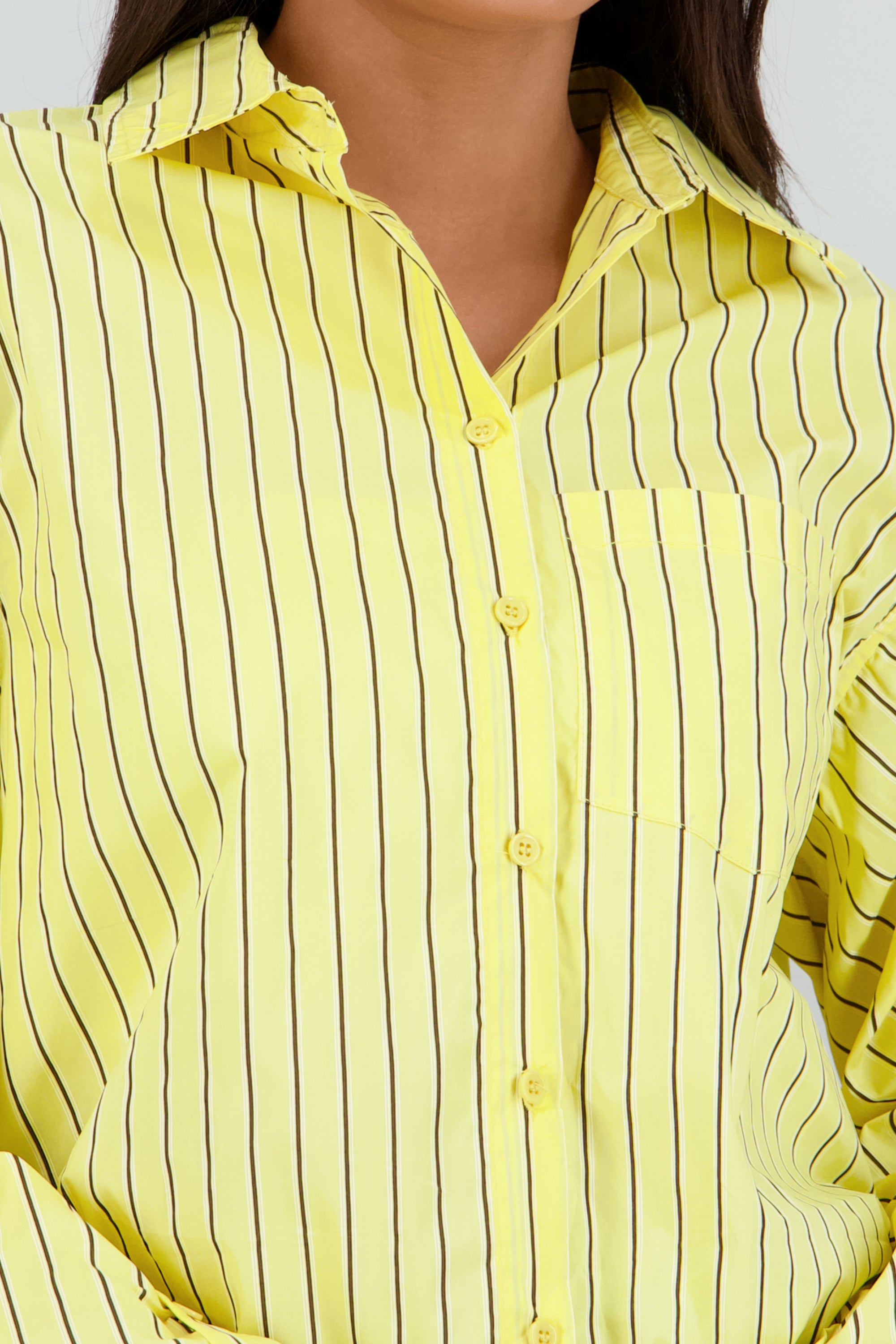 Camisa oversized rayas AMARILLO COMBO