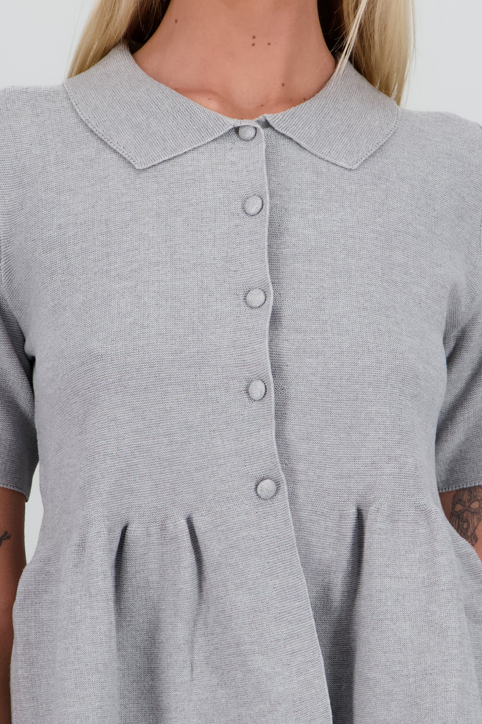 Blazer punto peplum GRIS JASPE