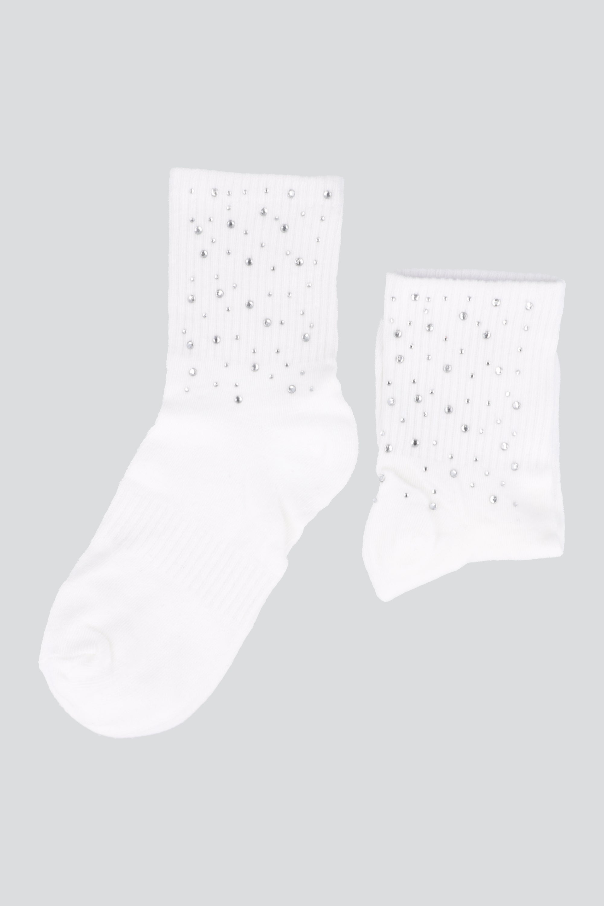 Calcetin brillos BLANCO