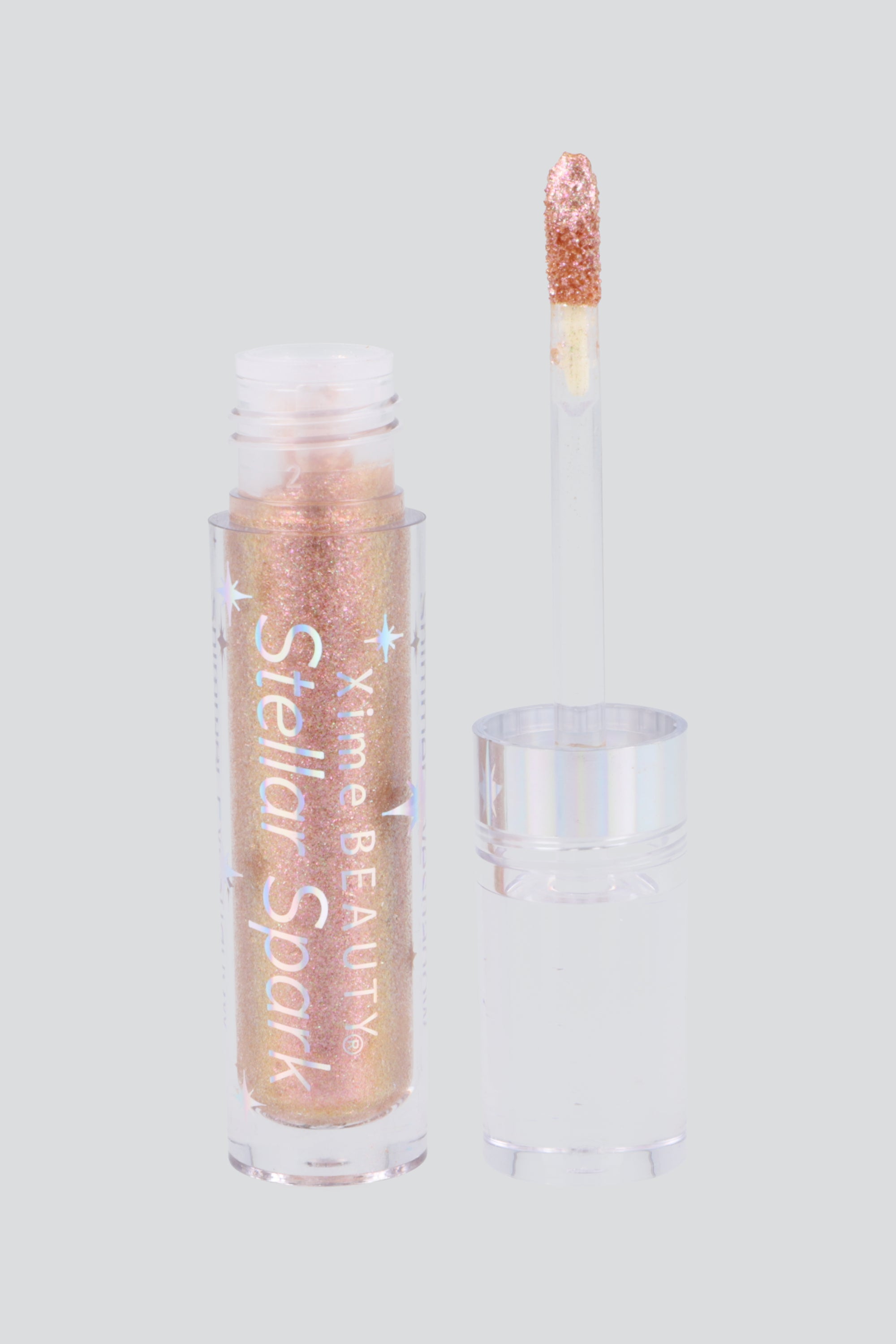 Sombra y iluminador glitter ORO ROSA