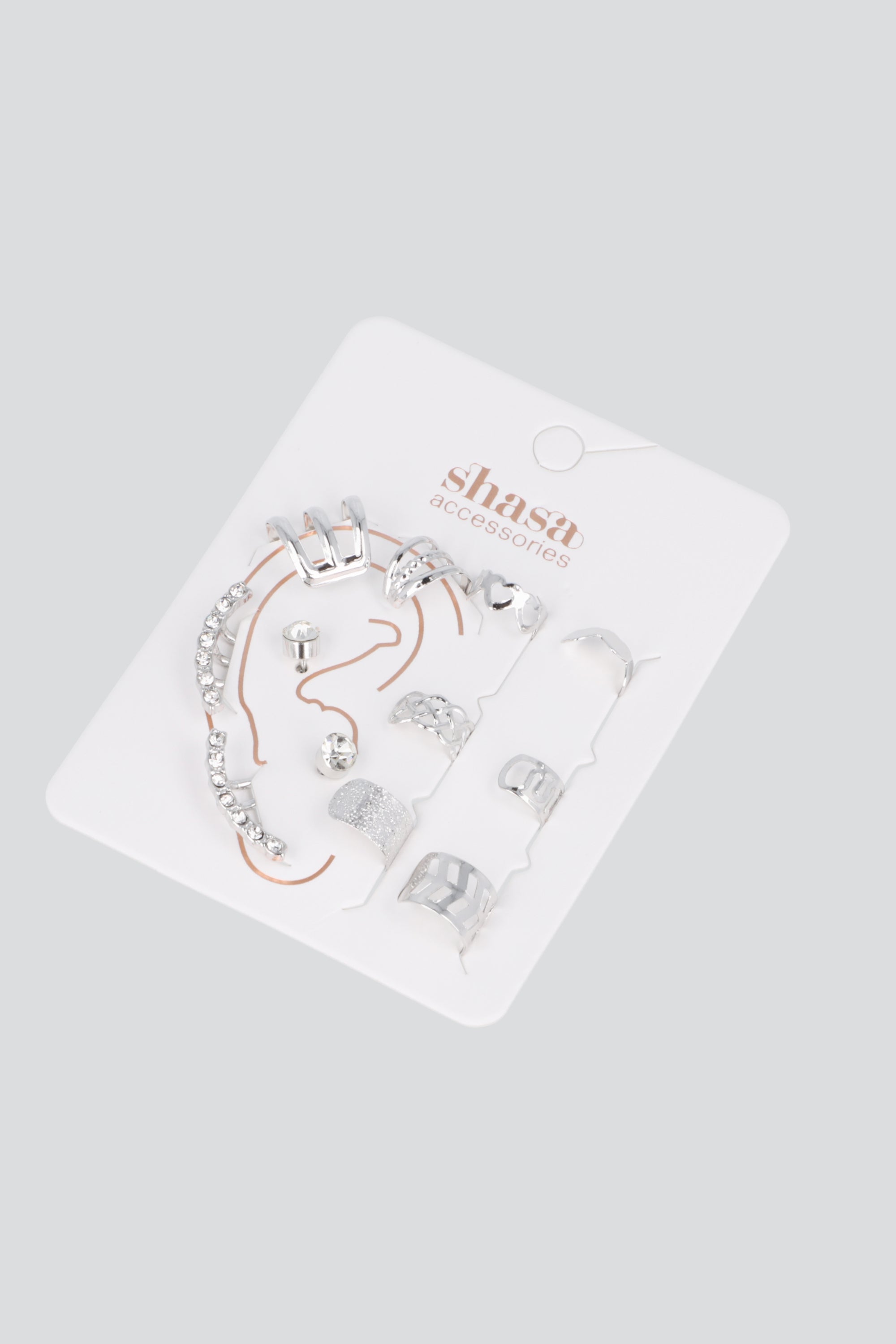 SET EARCUFFS ARETES PLATA
