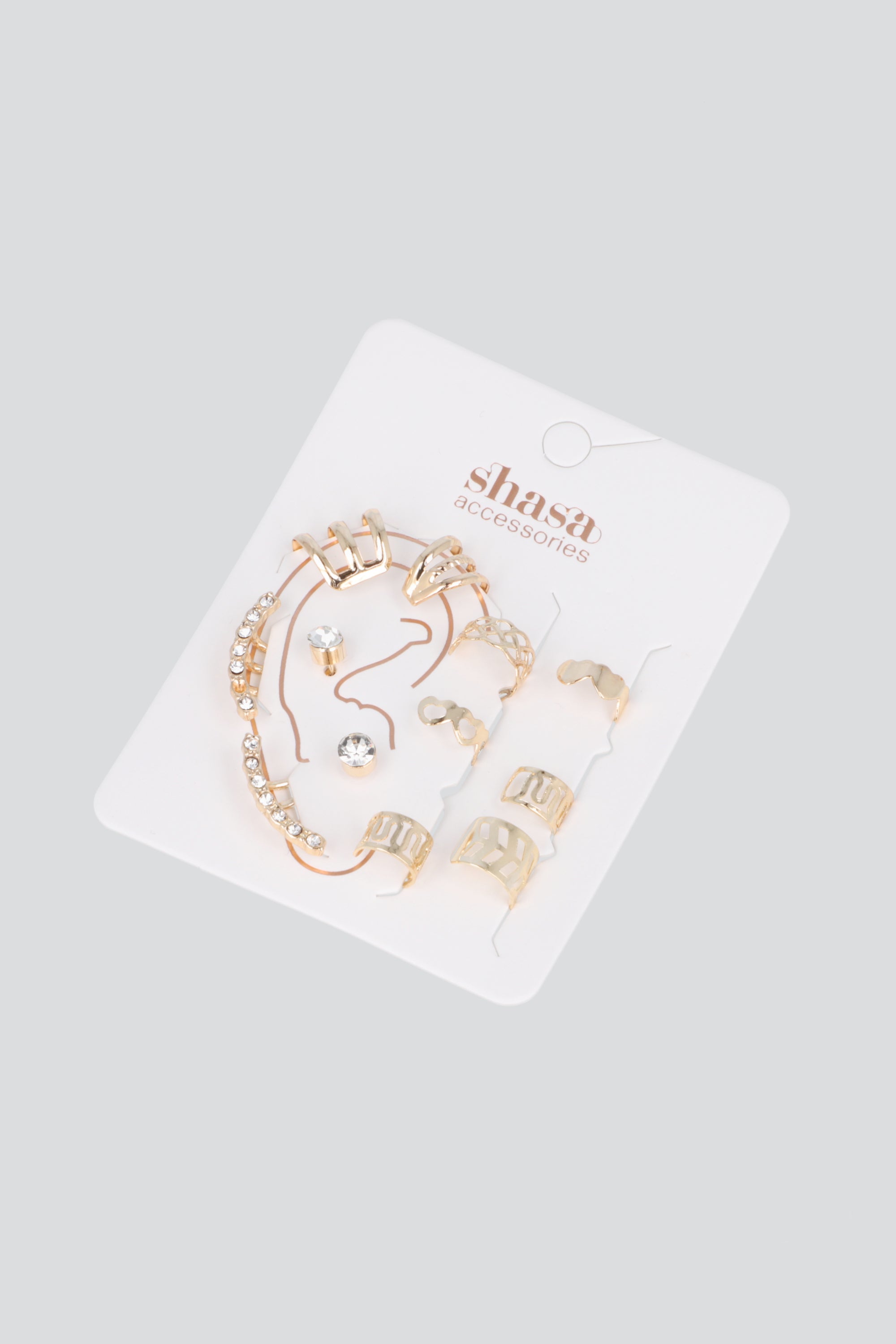 SET EARCUFFS ARETES ORO