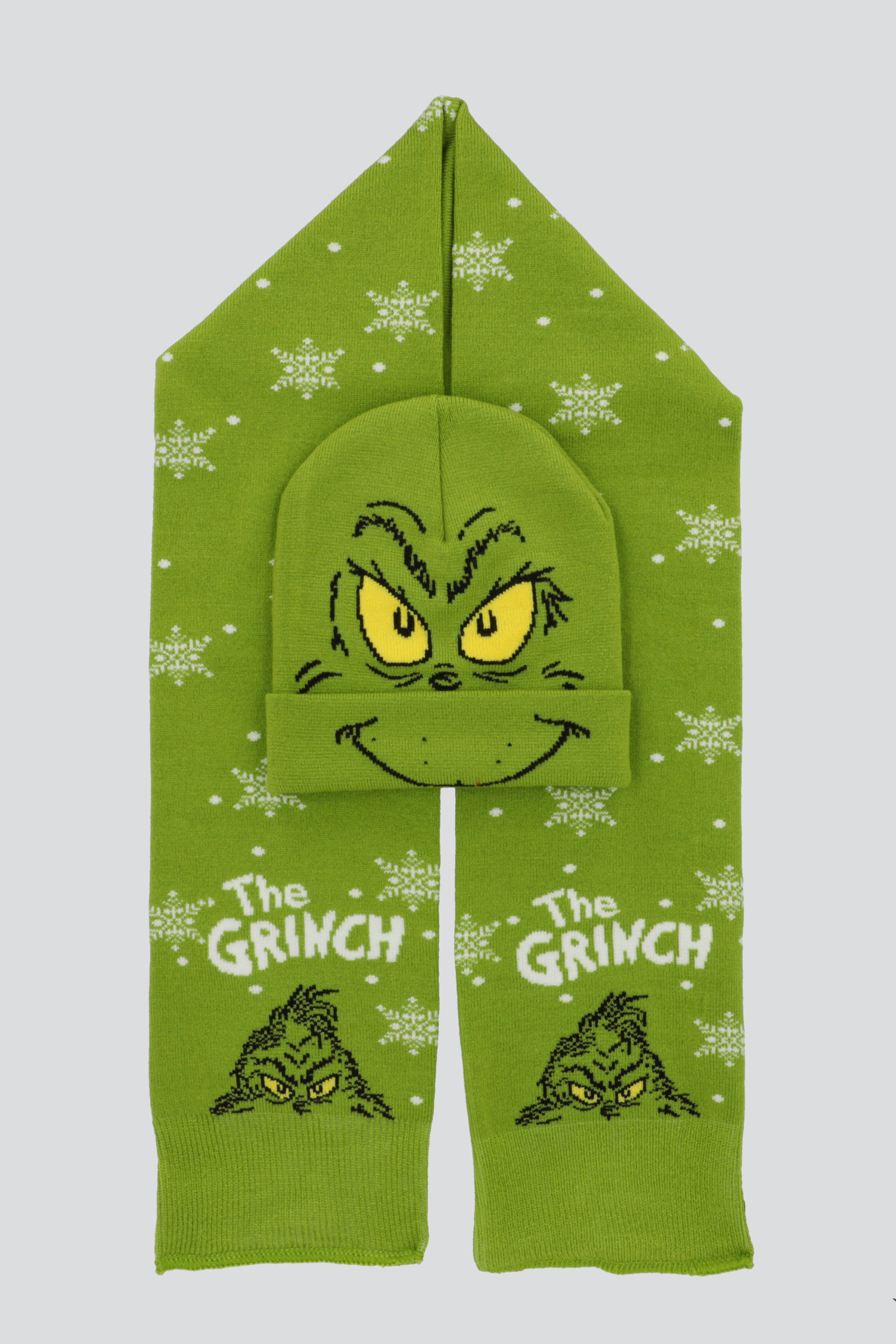 Bufanda con gorro grinch VERDE COMBO