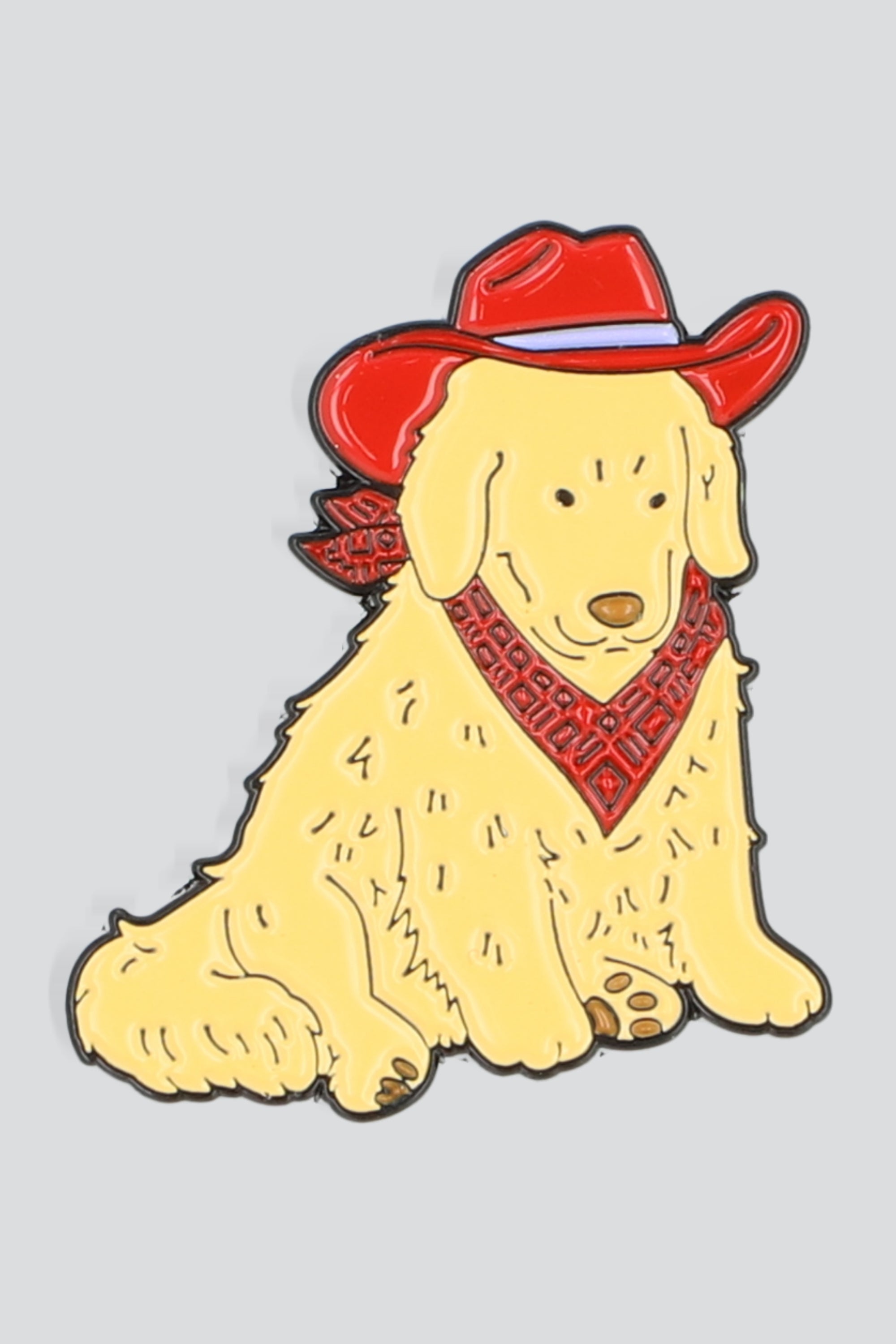 Pin perrito vaquero enojado ROJO