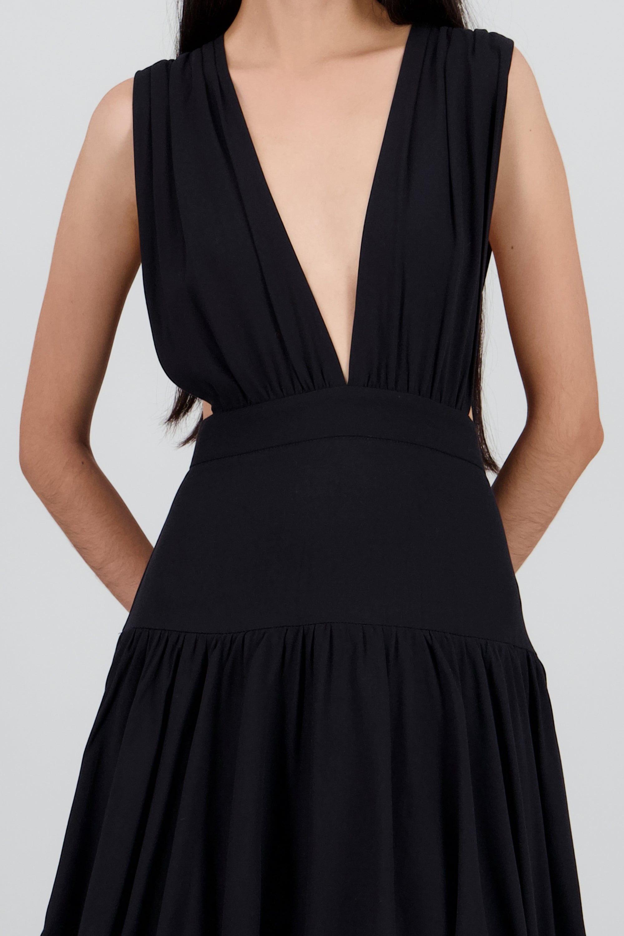 Vestido maxi olanes NEGRO