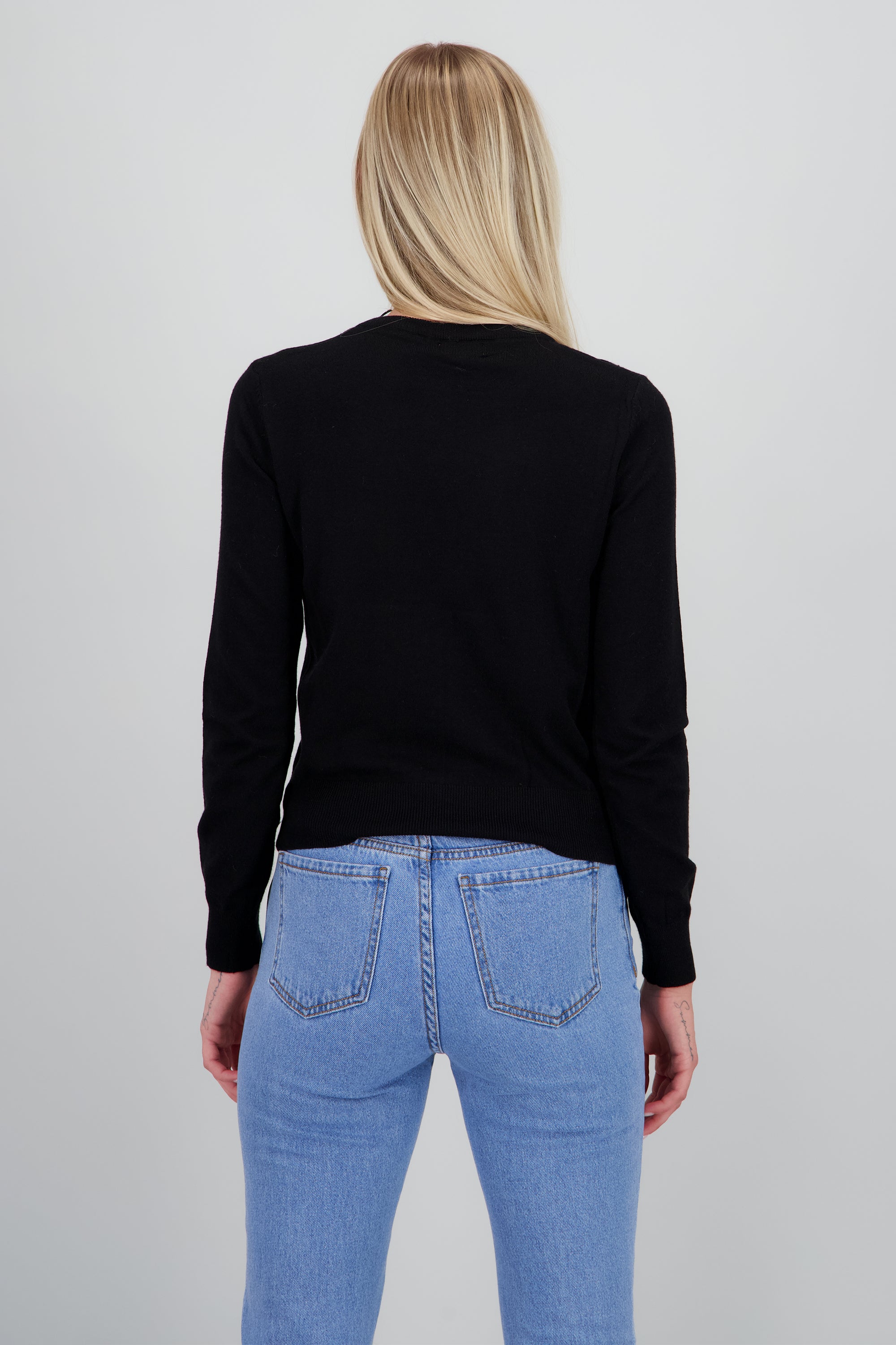 Cardigan detalle botones NEGRO