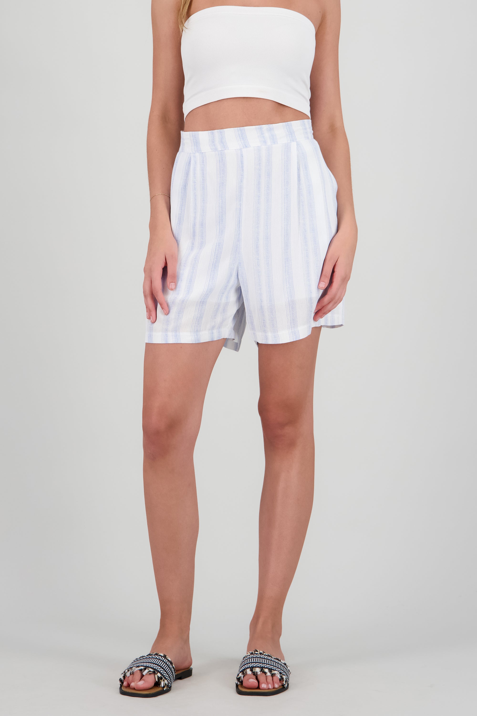 Shorts pretina detalle rayas AZUL COMBO
