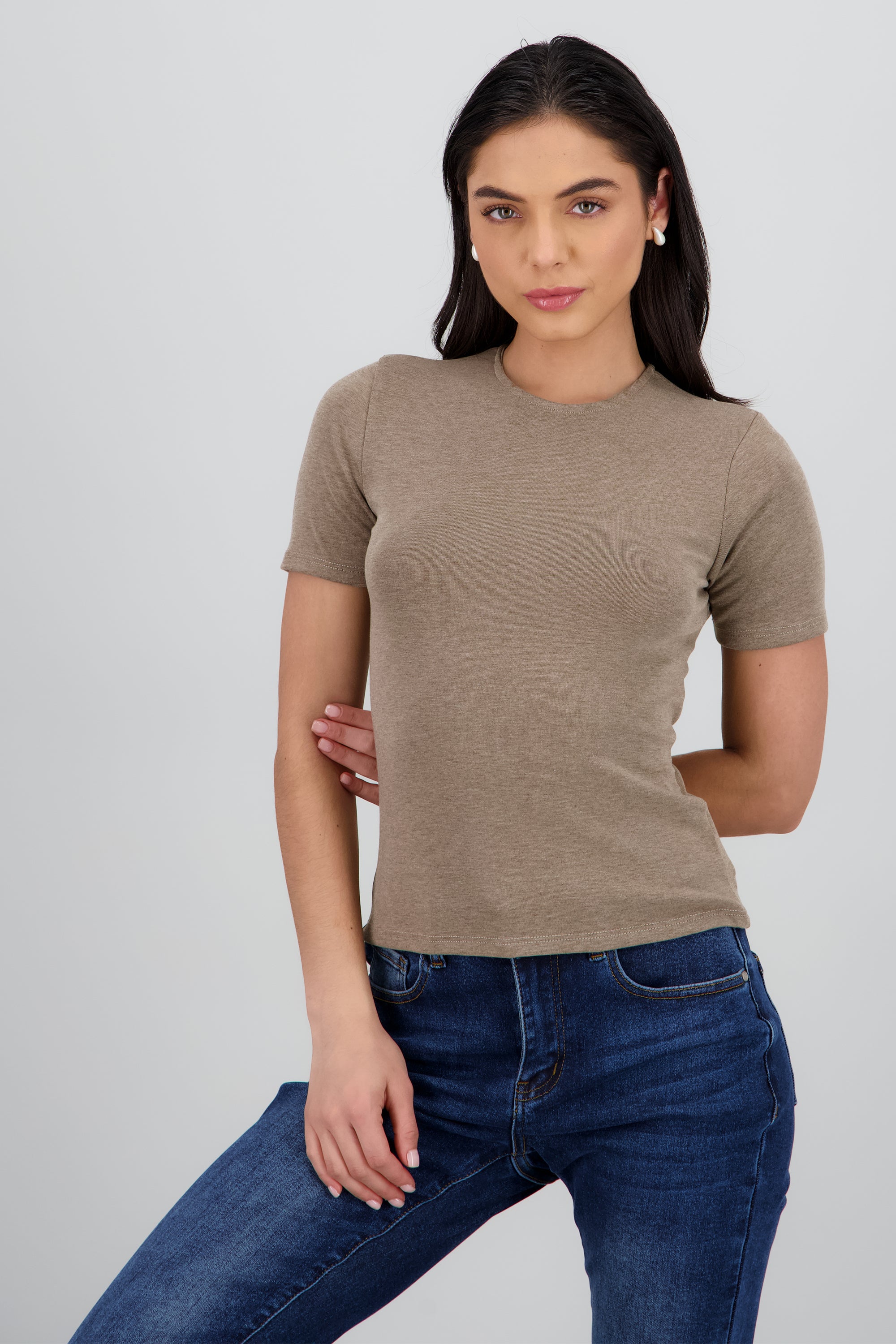 T shirt manga corta lisa CAFE