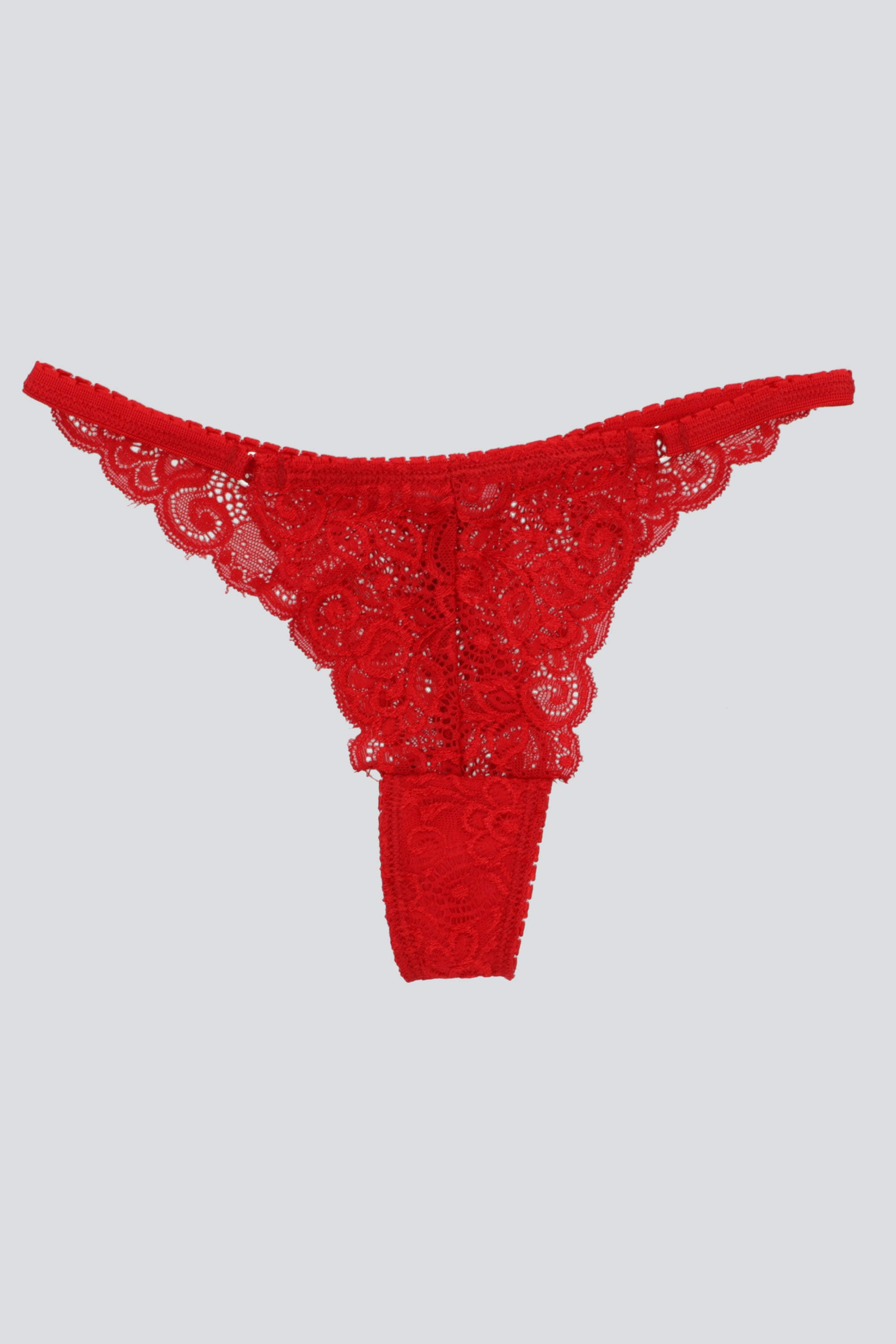 Tanga full encaje tiras ROJO