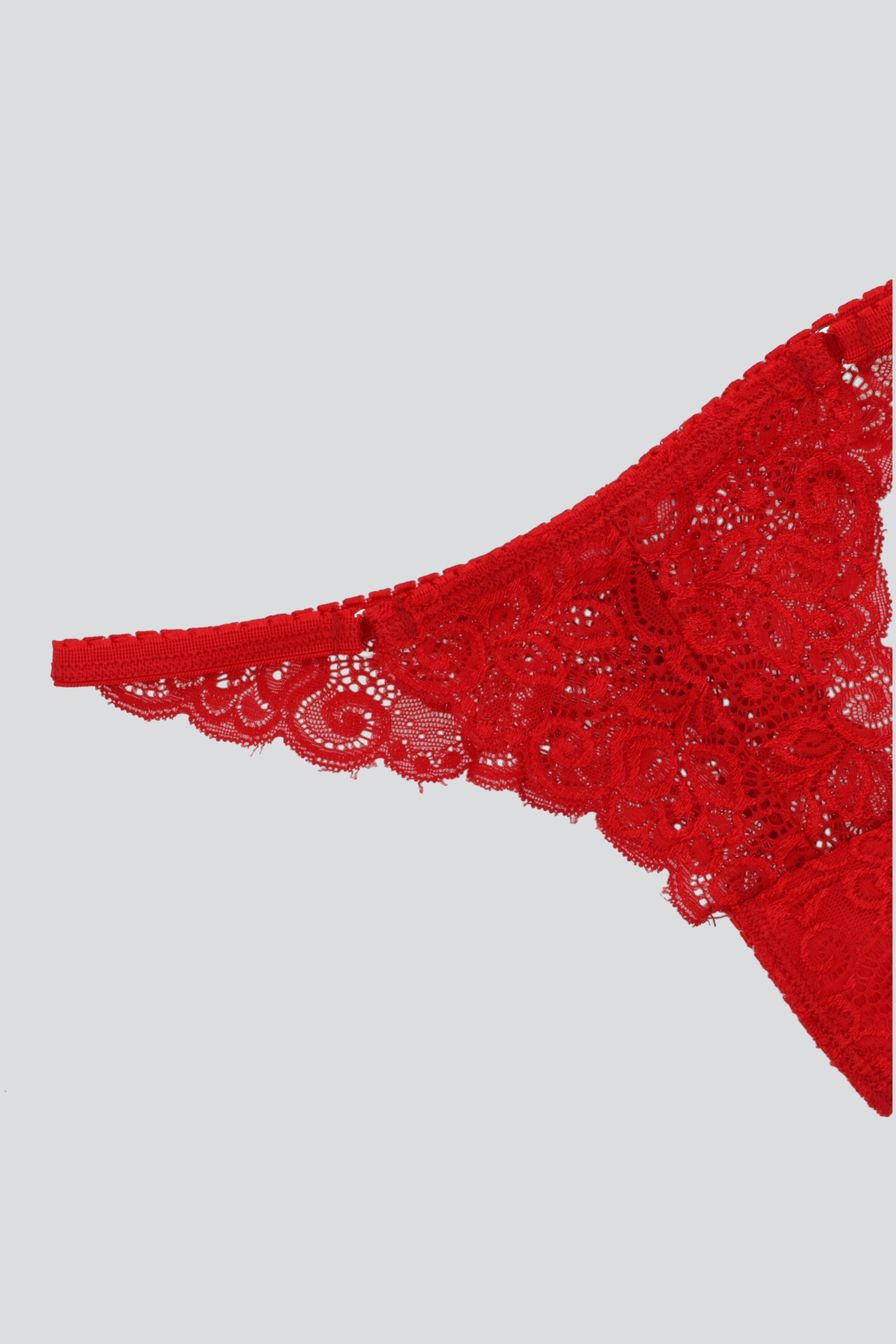 Tanga full encaje tiras ROJO
