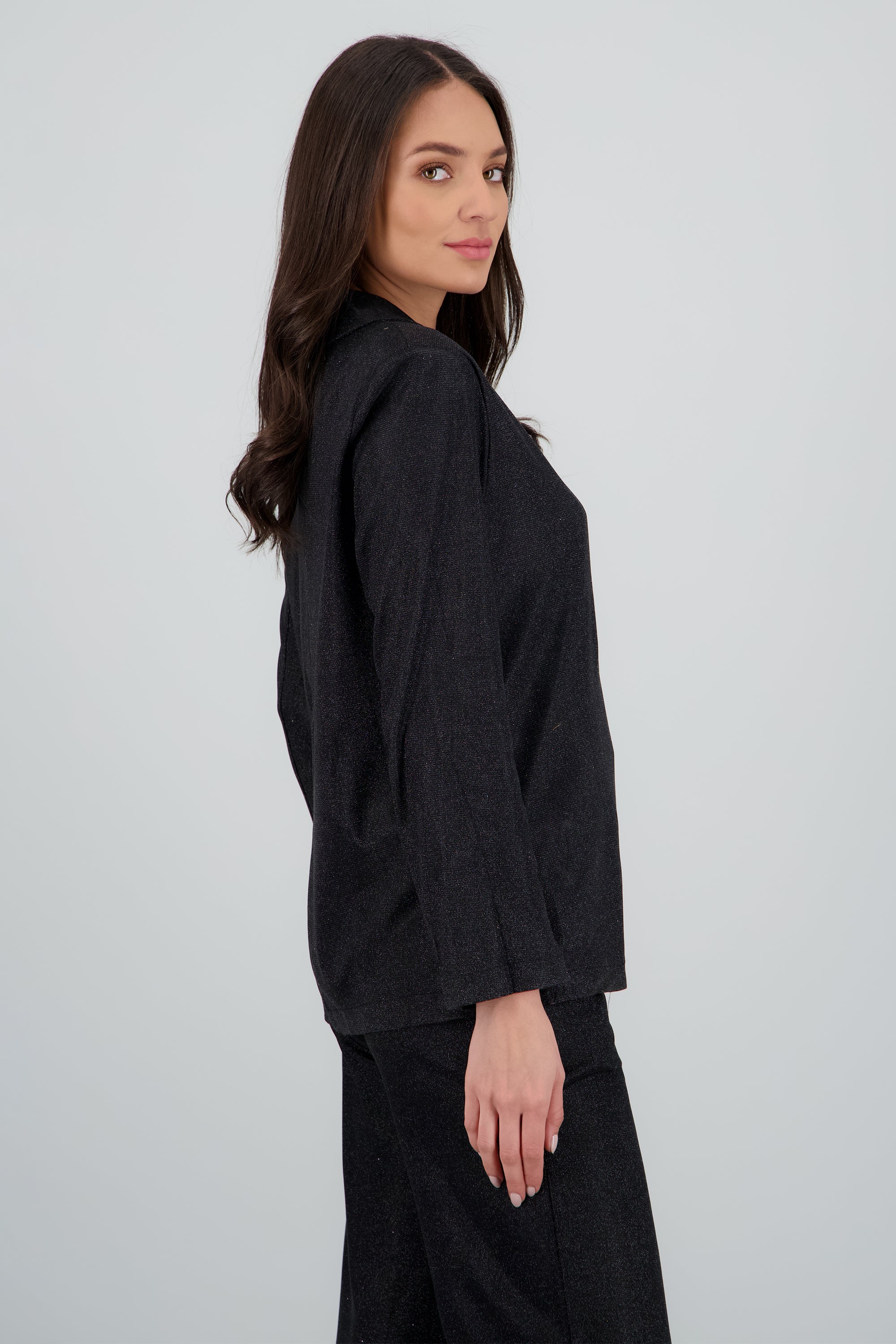 Saco largo detalle brillos NEGRO