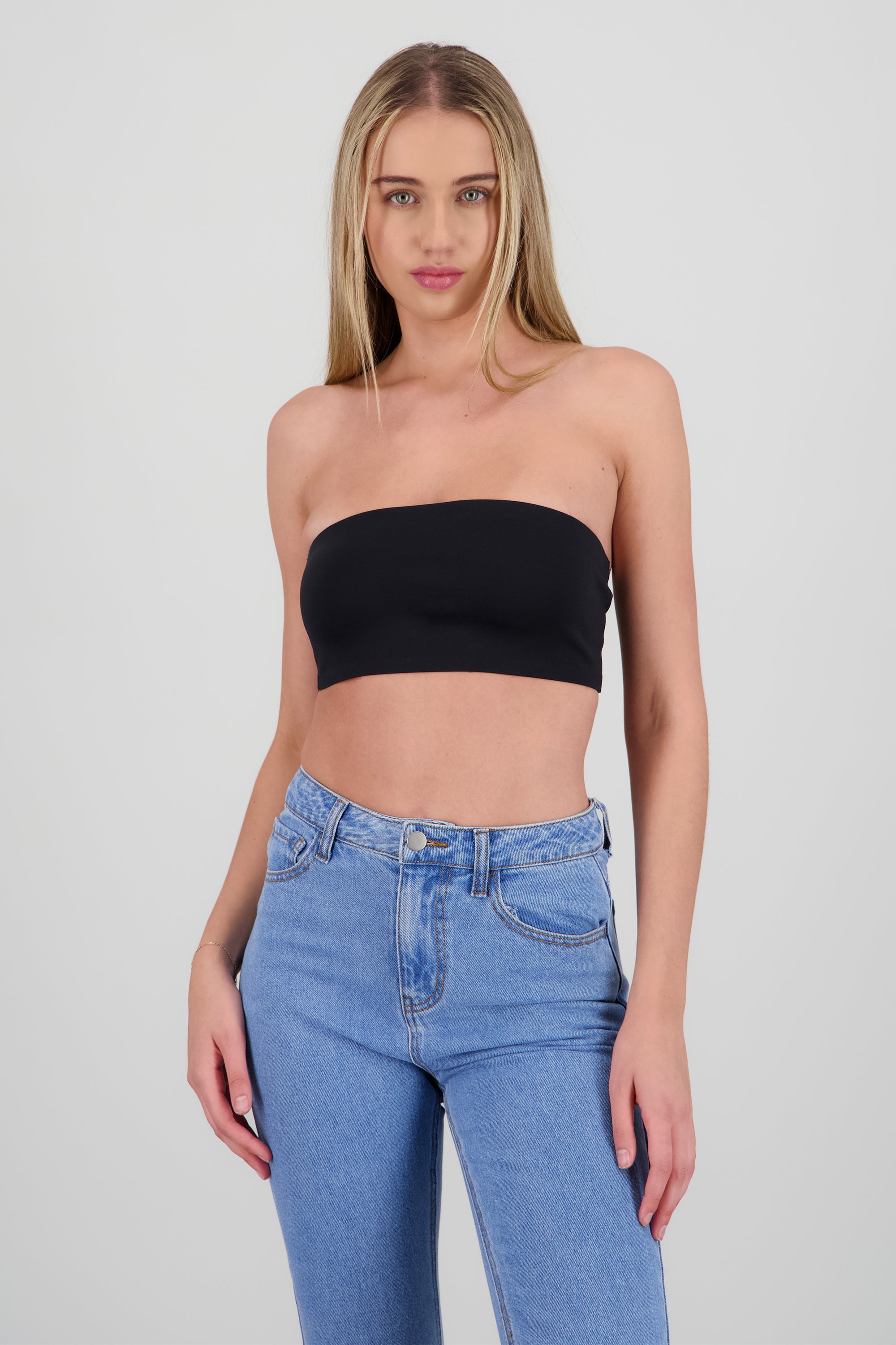 Top bandeau liso NEGRO
