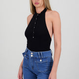 Bodysuit halter detalle botones