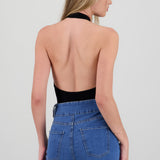 Bodysuit halter detalle botones