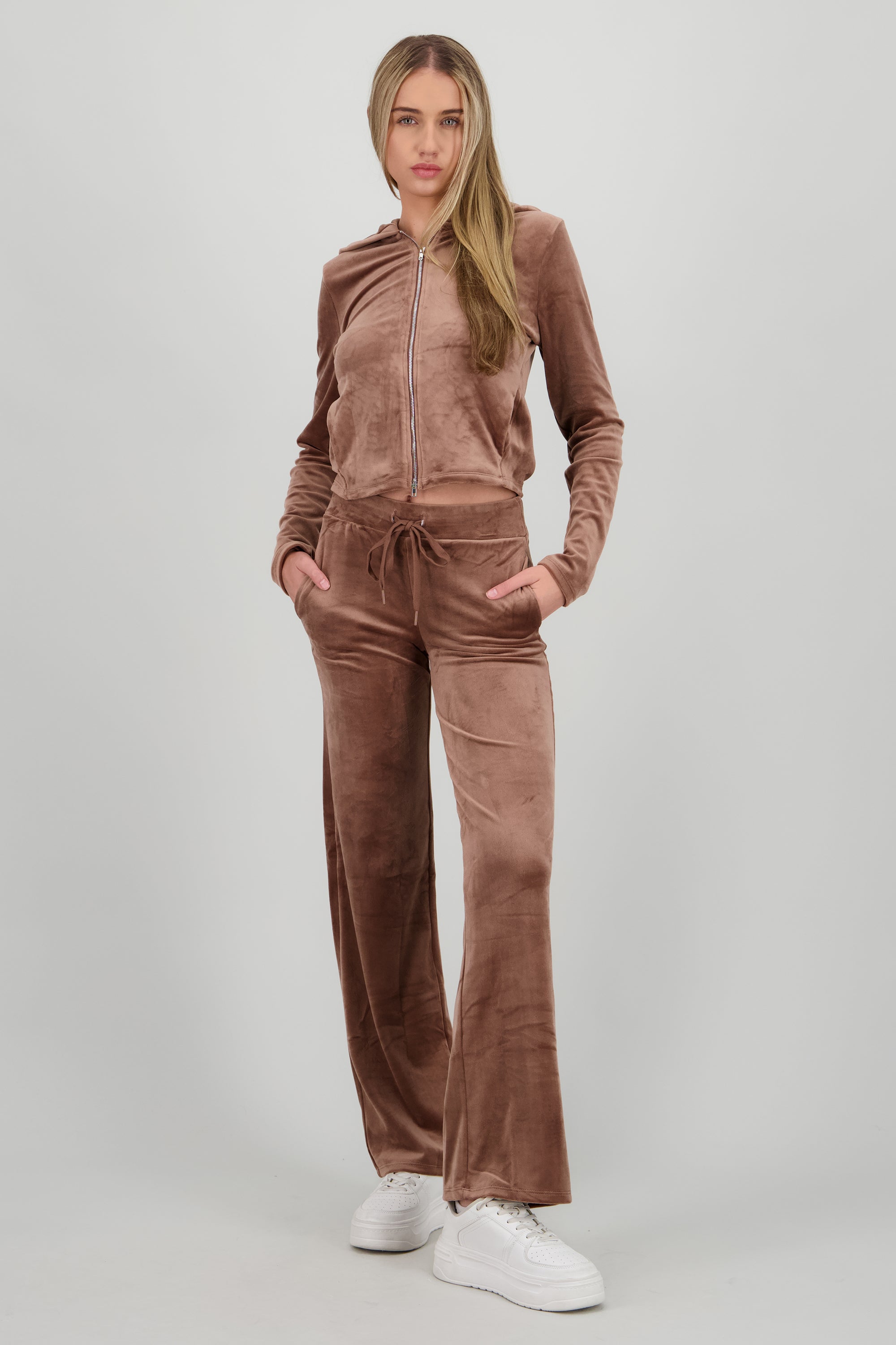Pants amplios velvet CHOCOLATE
