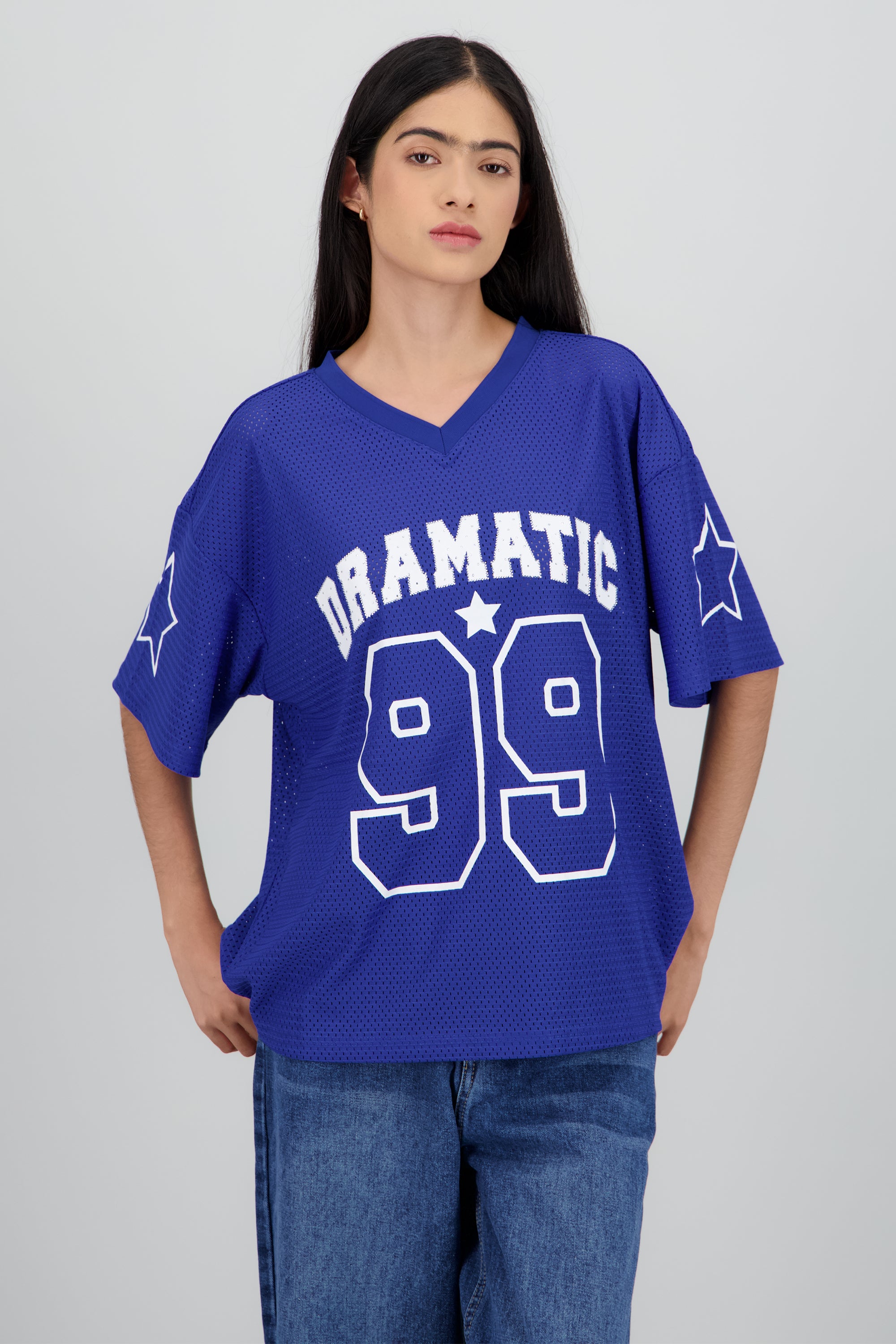 Playera tipo jersey dramatic AZUL