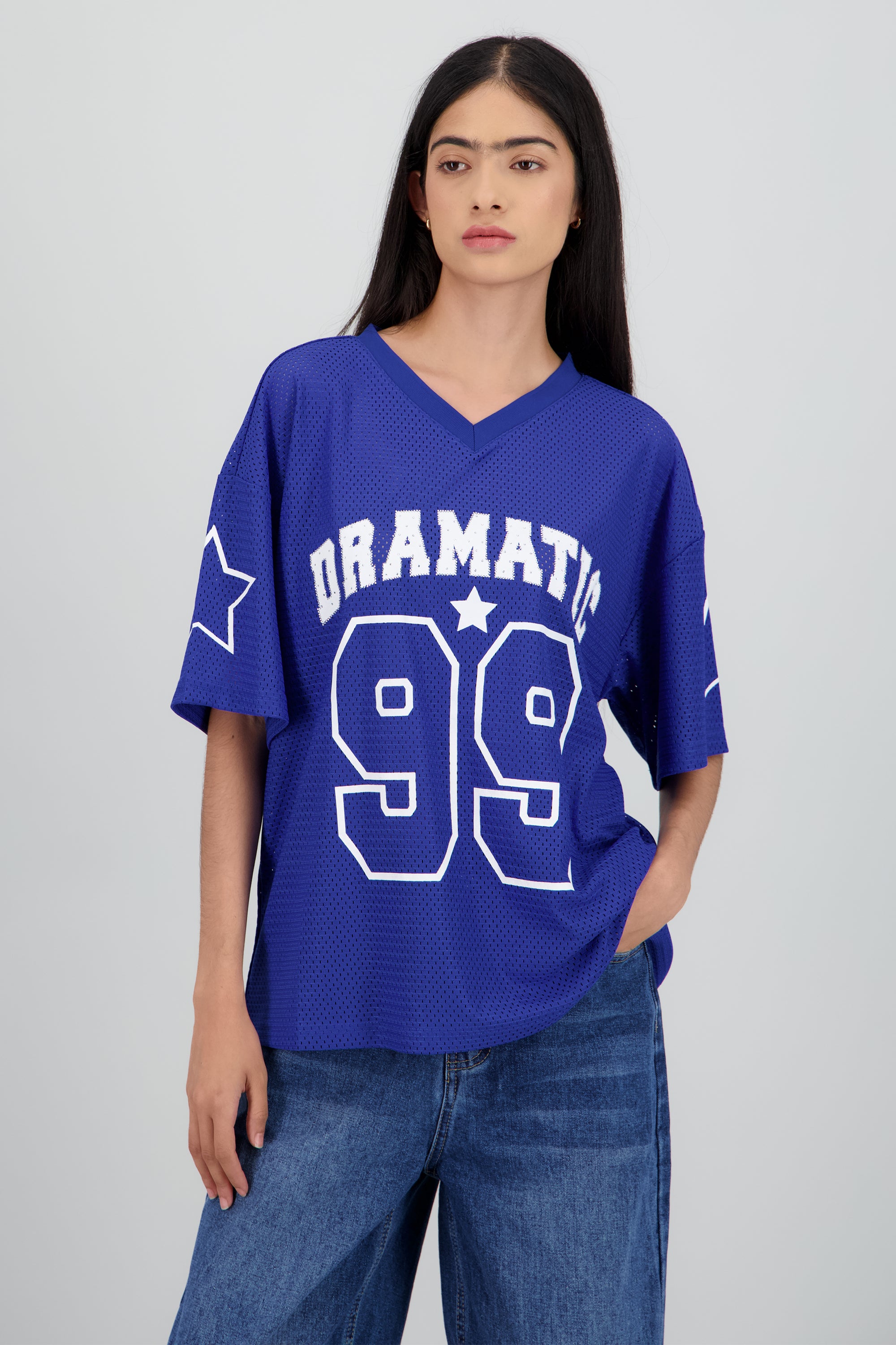Playera tipo jersey dramatic AZUL
