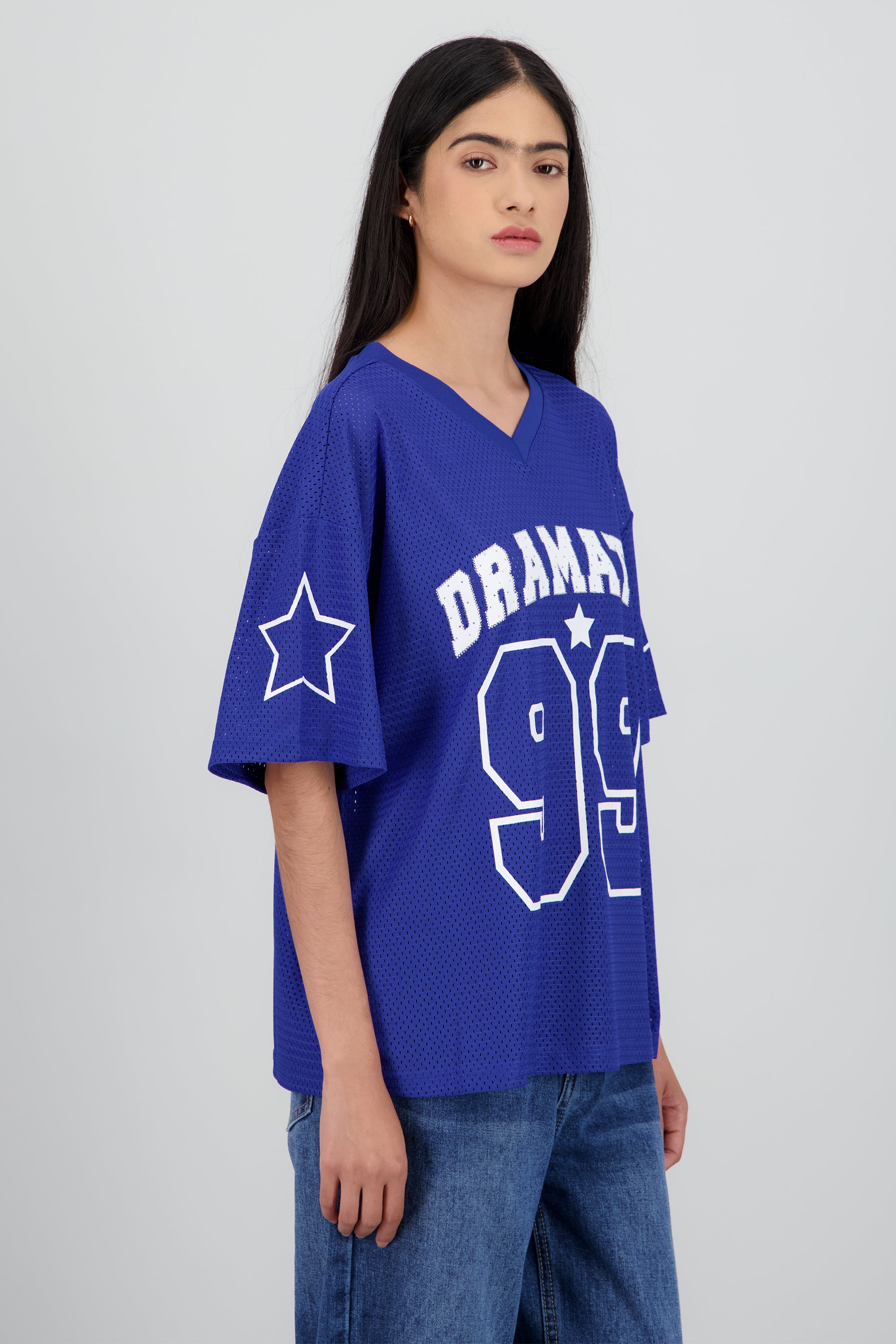 Playera tipo jersey dramatic AZUL