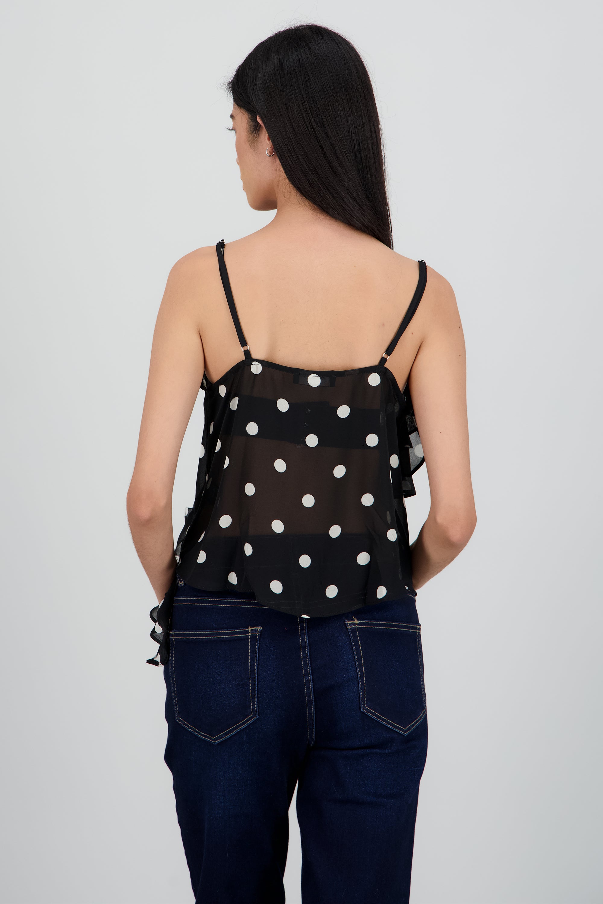 Blusa olanes polka dots NEGRO COMBO
