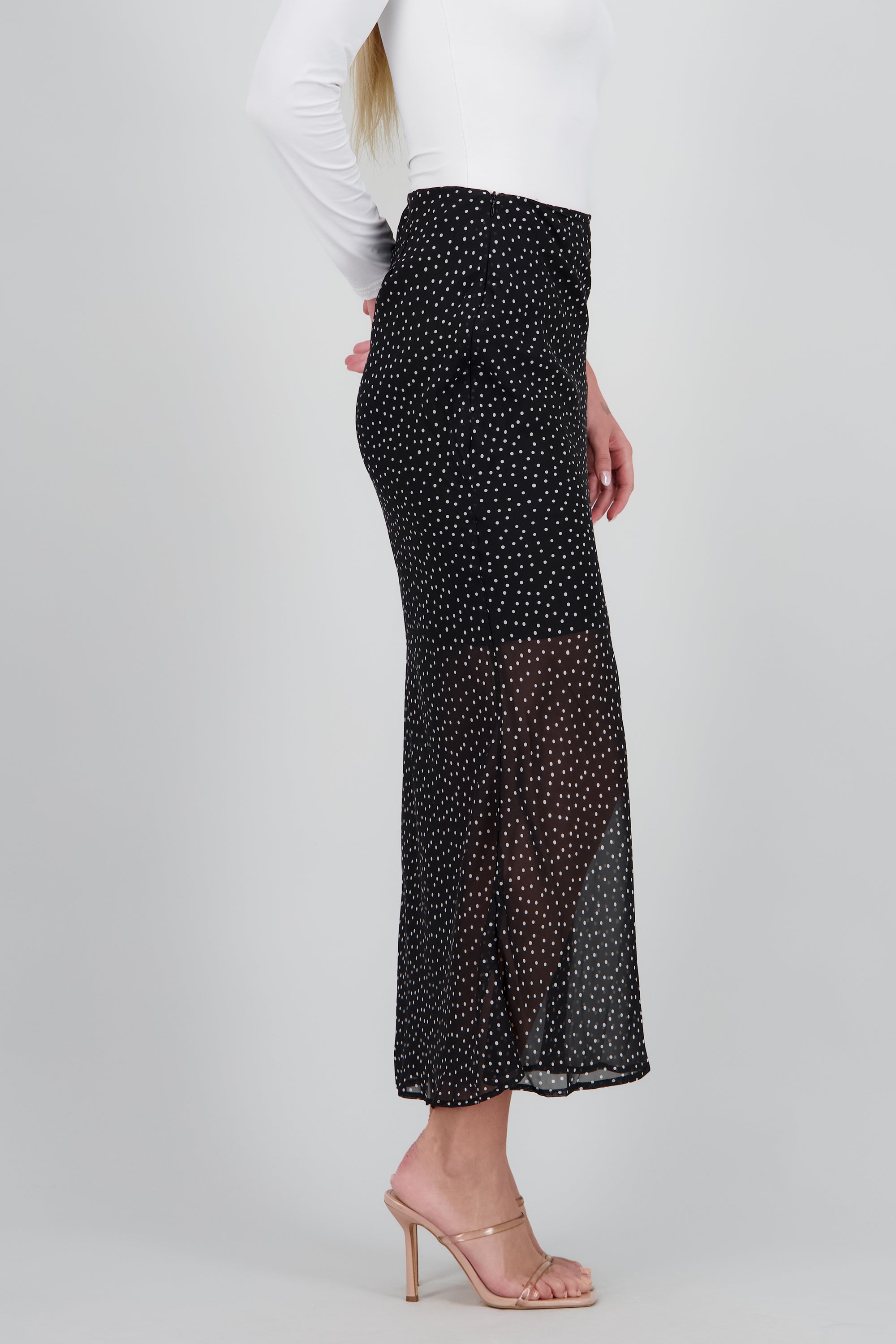 Maxi falda polakas NEGRO COMBO