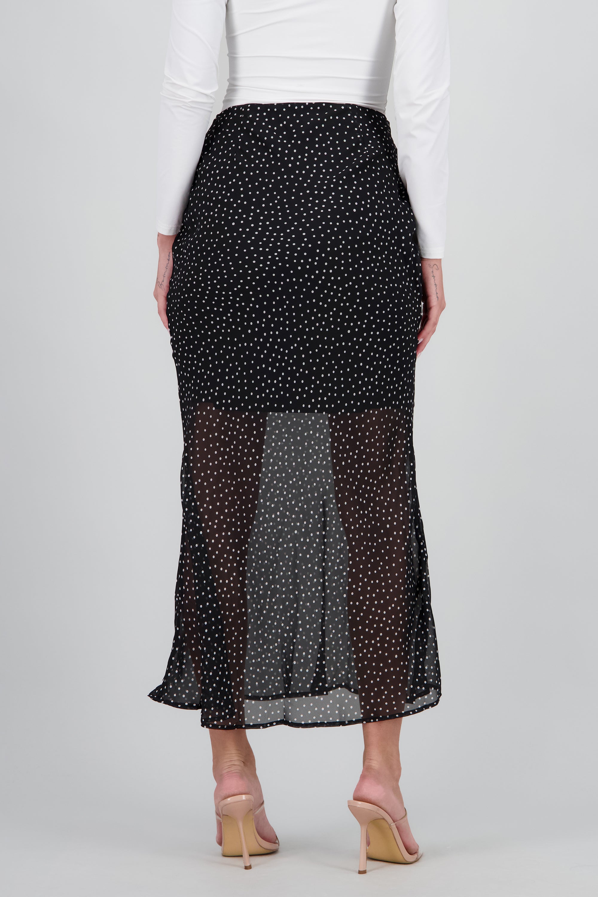 Maxi falda polakas NEGRO COMBO