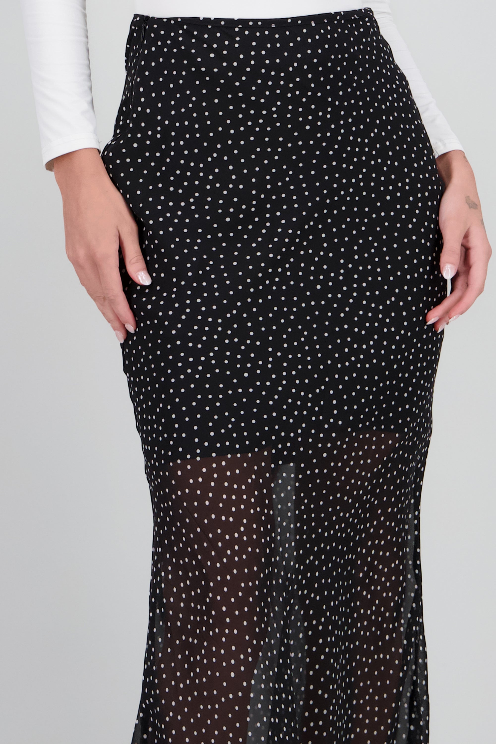 Maxi falda polakas NEGRO COMBO