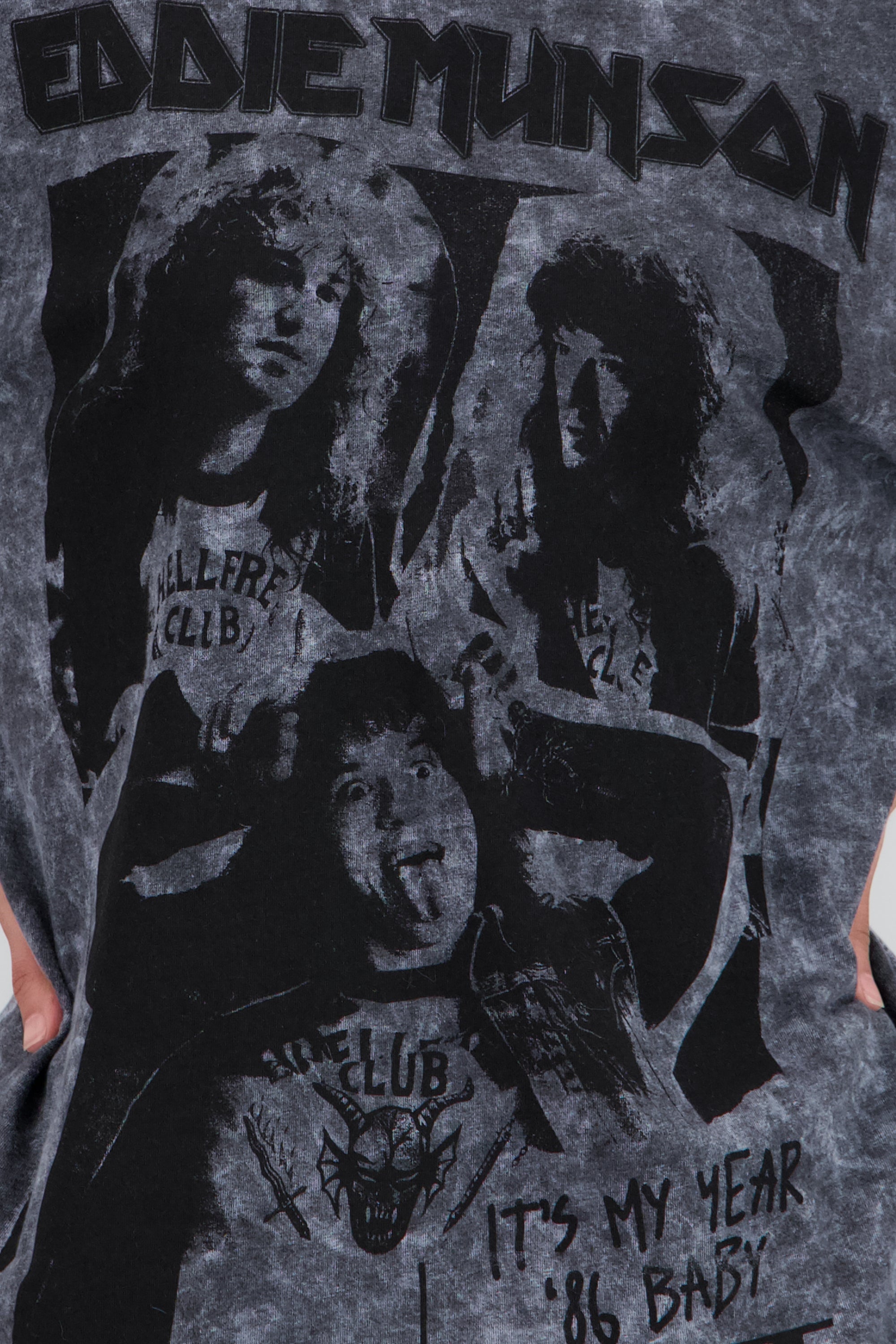 Playera Eddie Munson Stranger Things ACID WASH