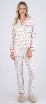 Pijama bastones navideños