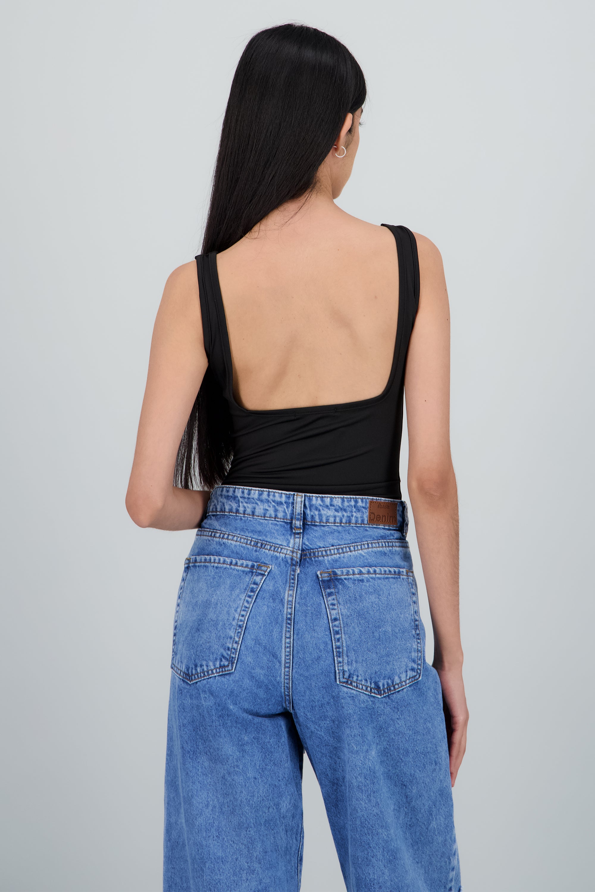 Body escote cuadrado tirantes NEGRO