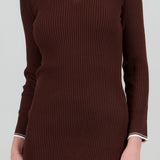 Vestido polo bodycon liso tejido