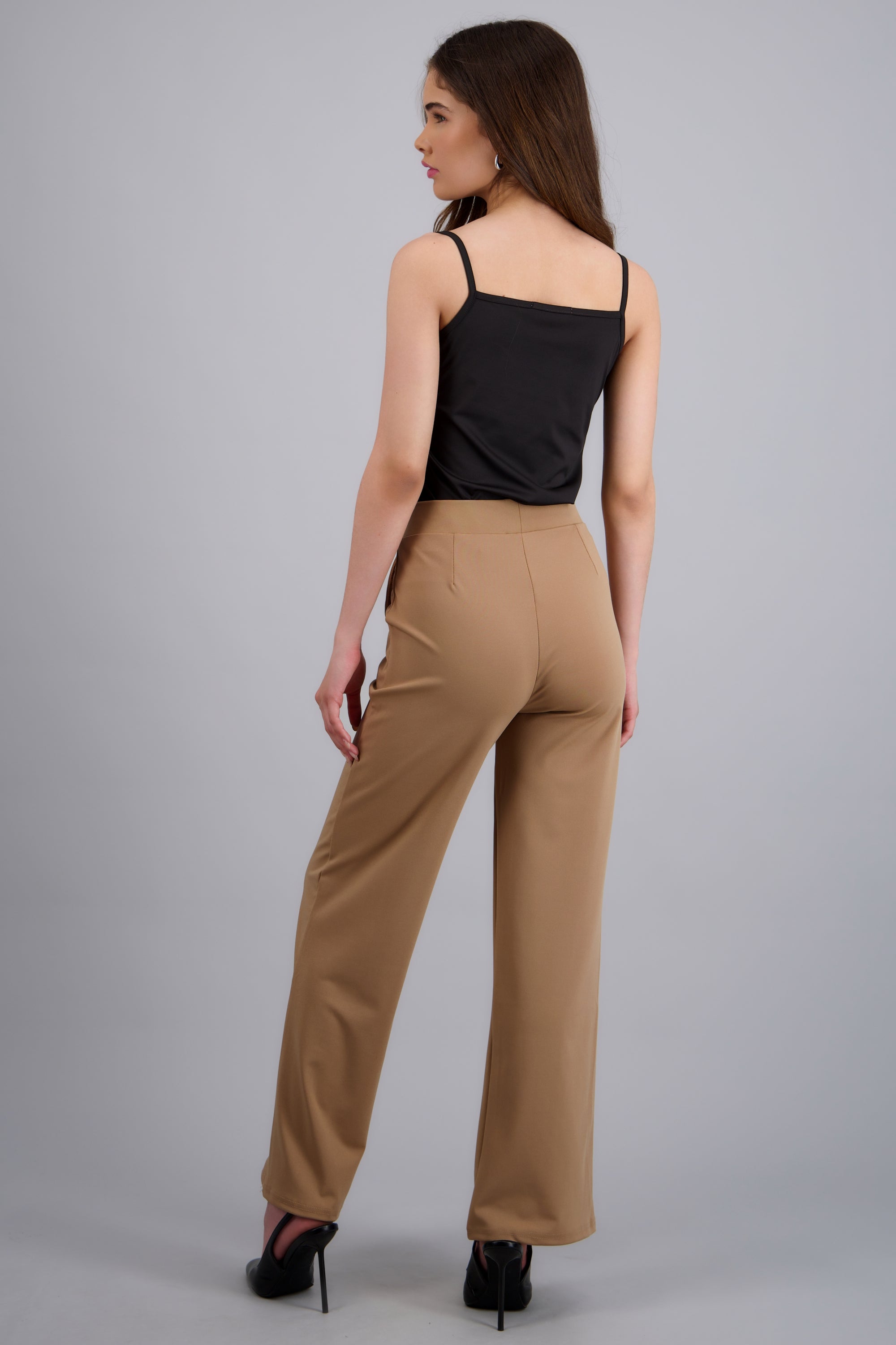 Pantalon recto costuras BEIGE