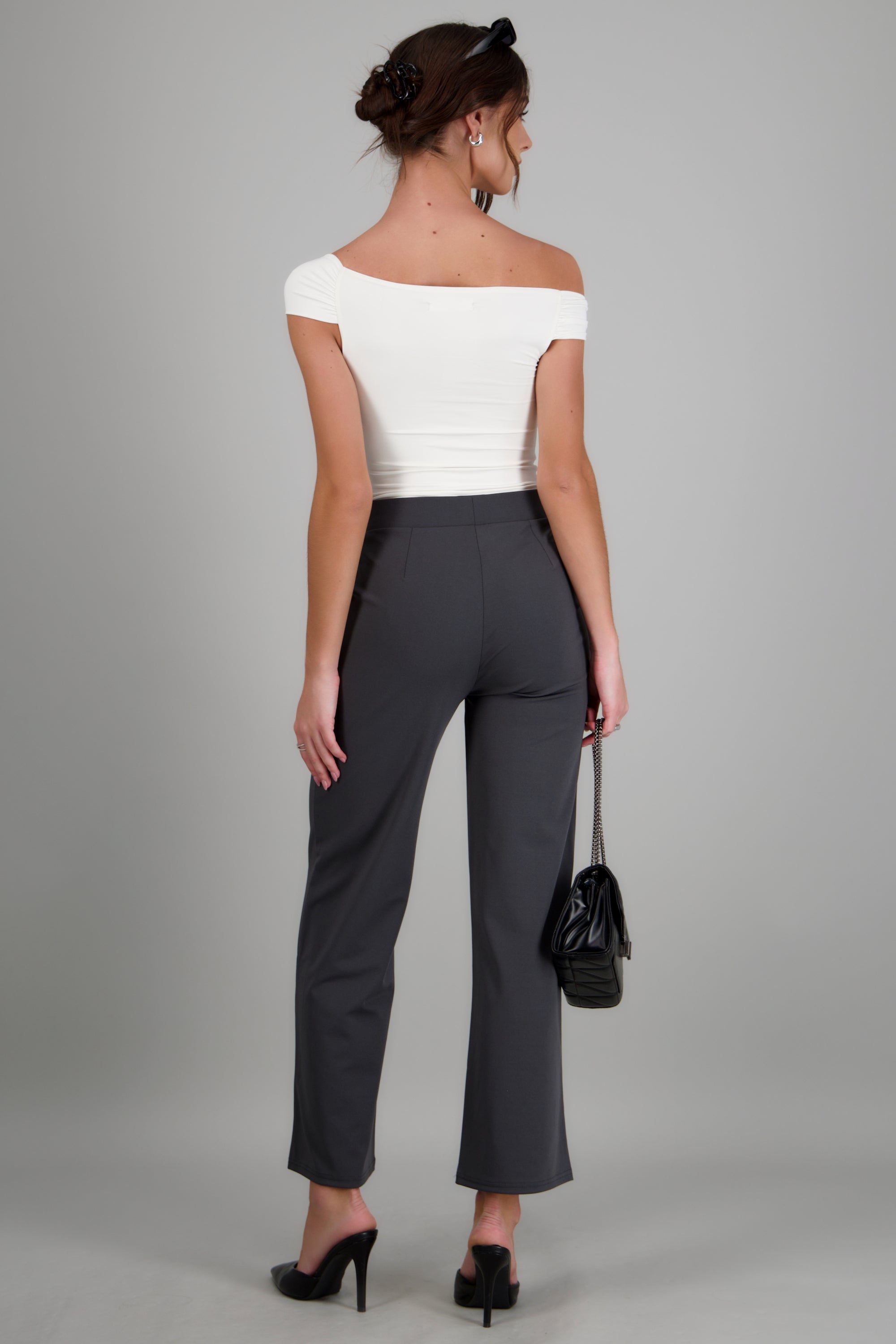 Pantalon recto costuras PETROLEO