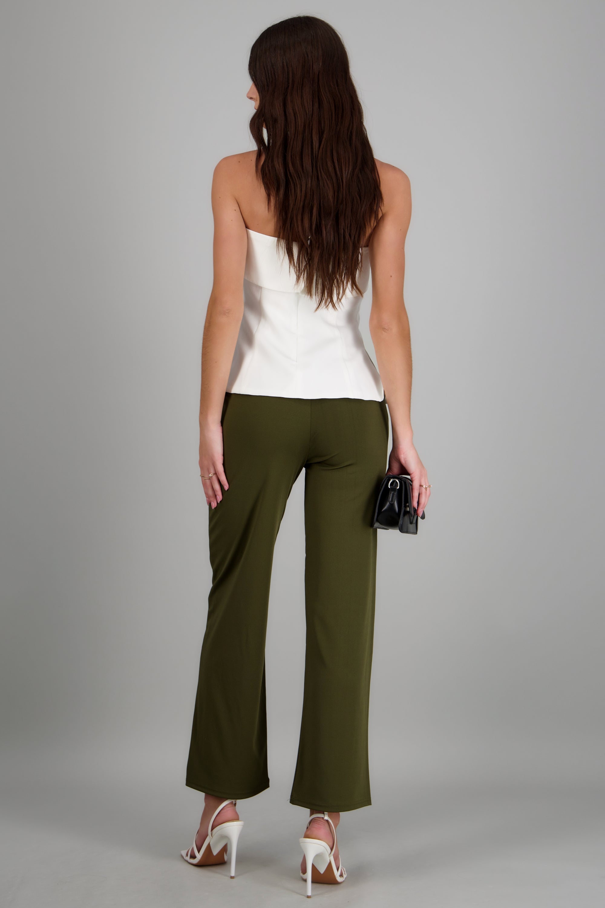 Pantalon recto costuras OLIVO