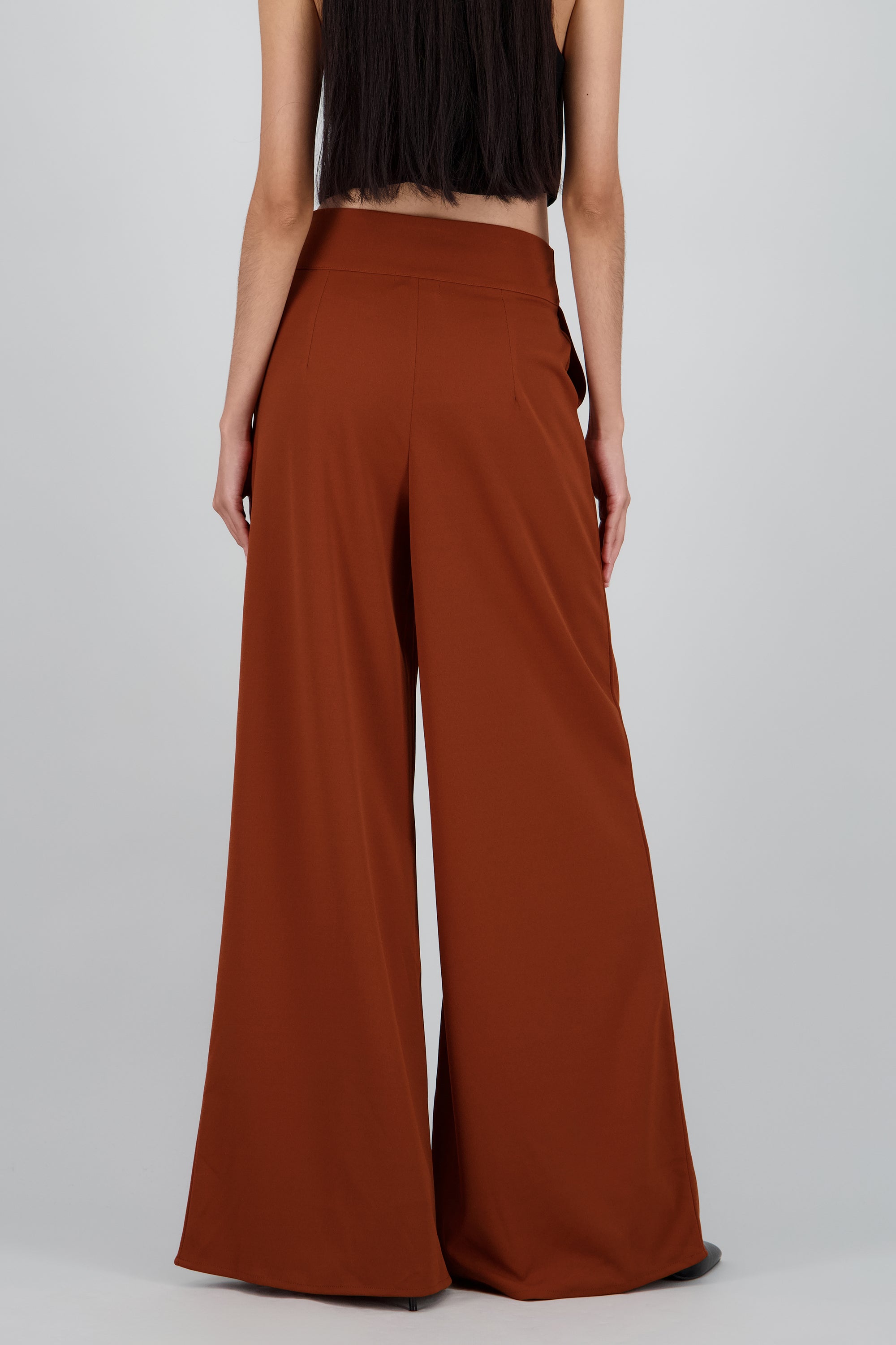 Pantalon wide leg crepe CAMELLO