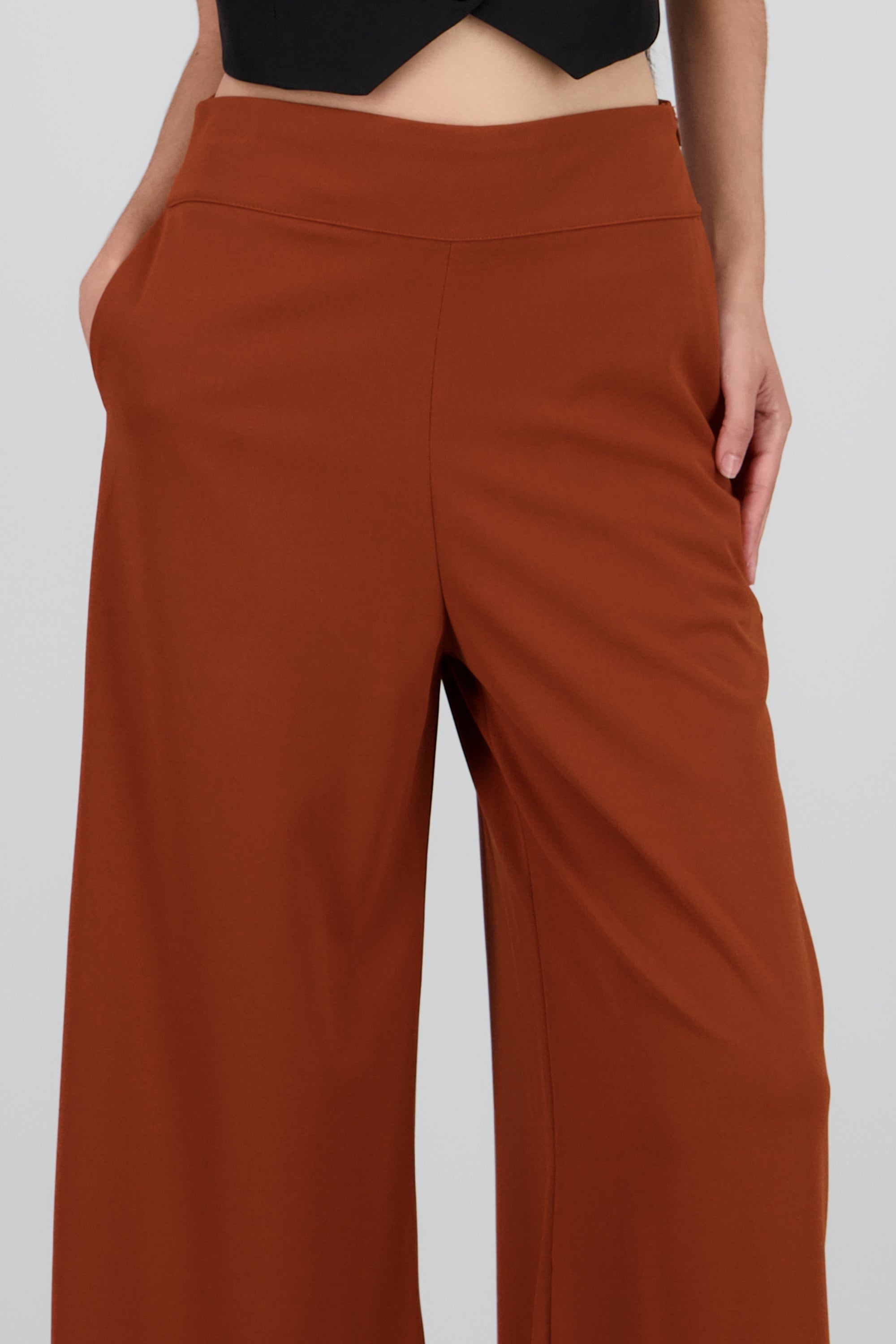 Pantalon wide leg crepe CAMELLO