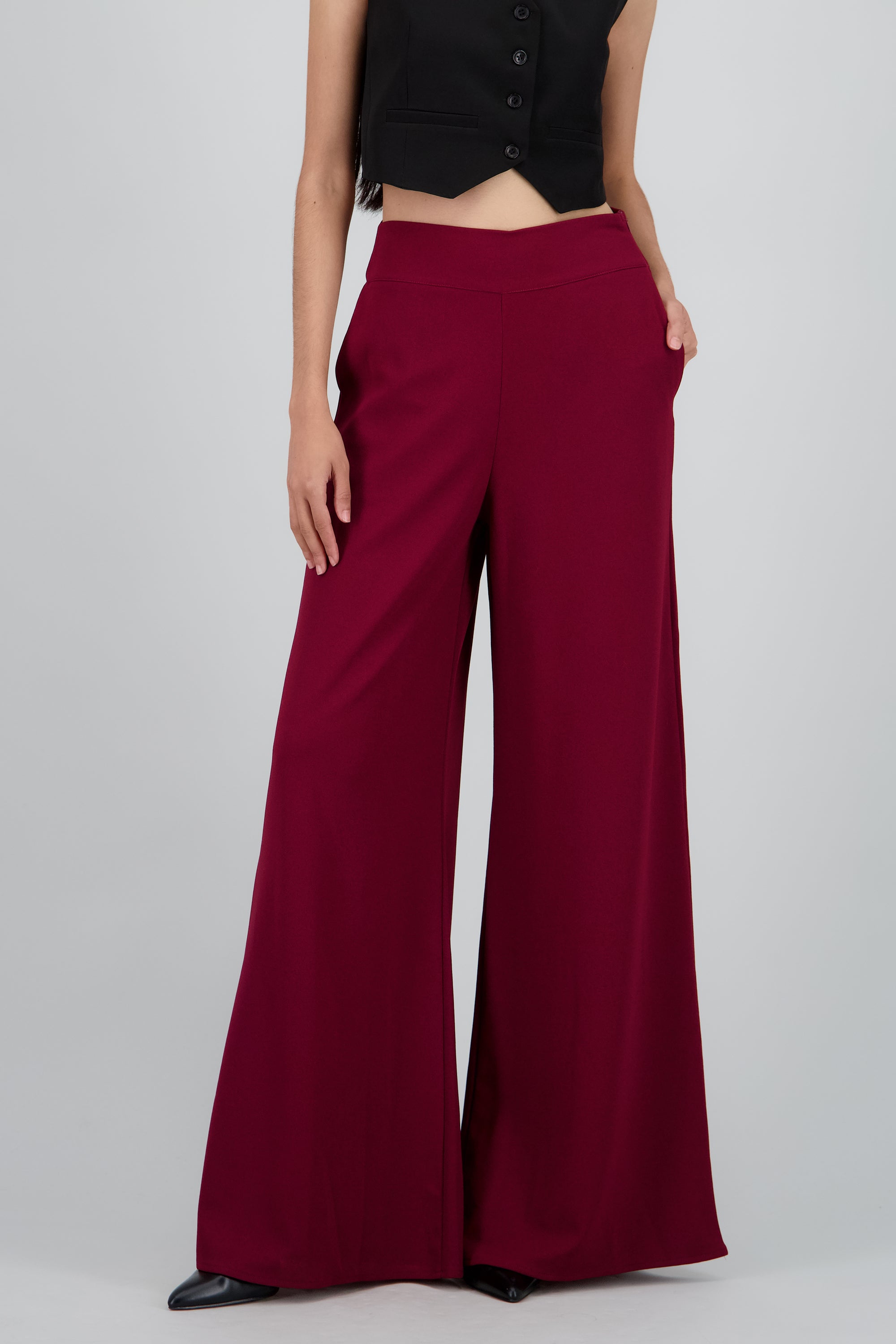 Pantalon wide leg crepe VINO