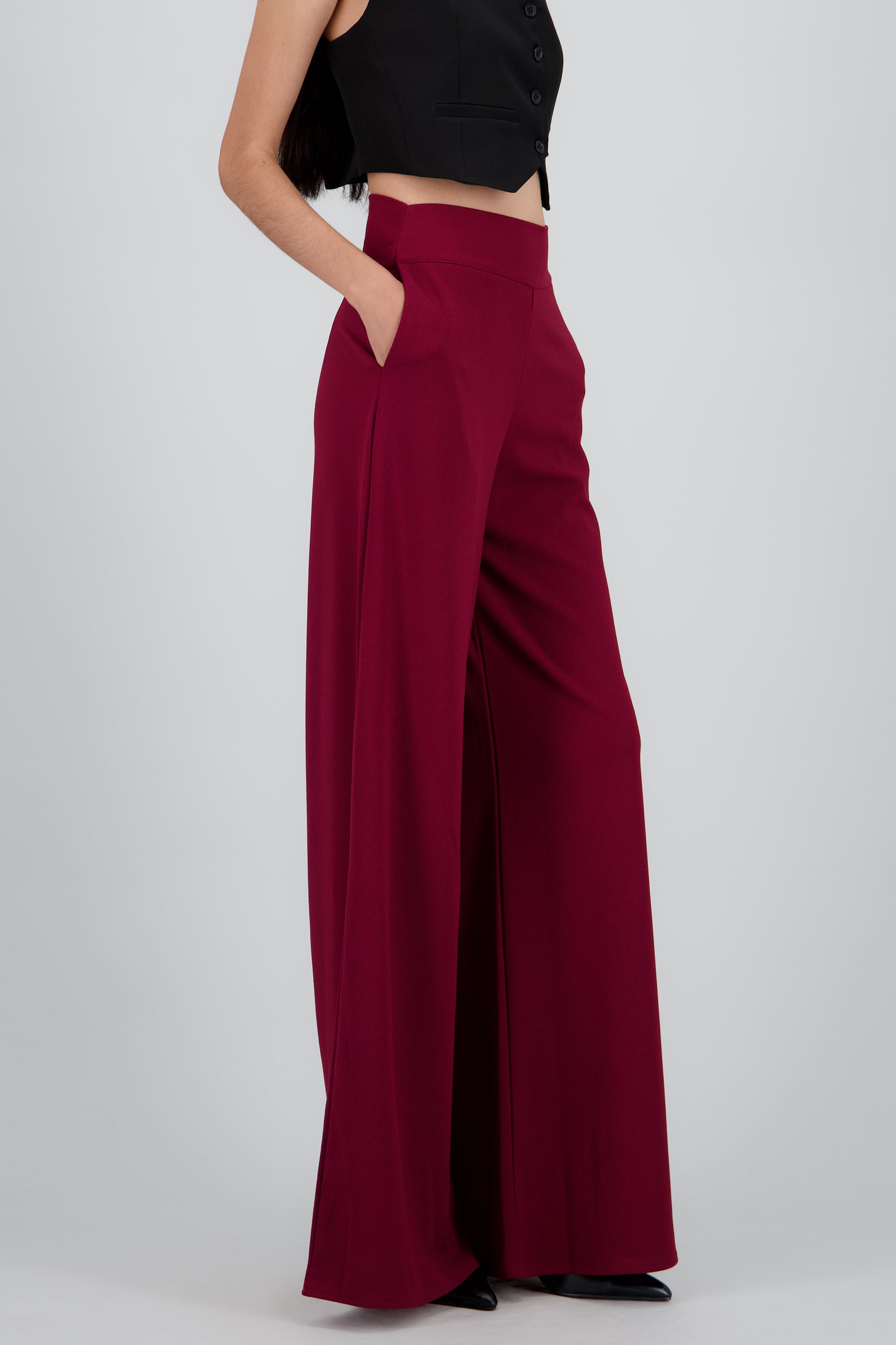 Pantalon wide leg crepe VINO