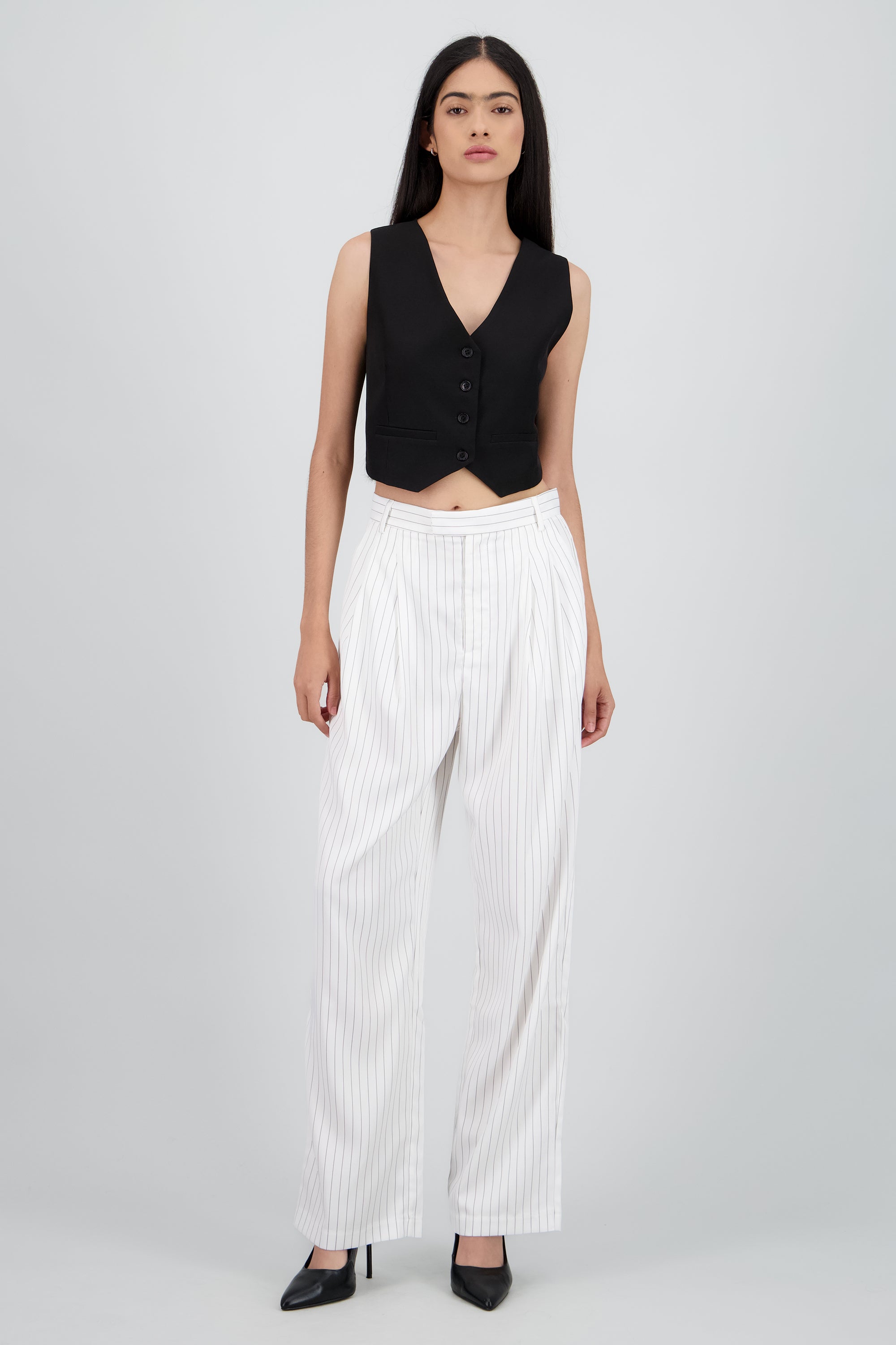Pantalon formal liso BLANCO