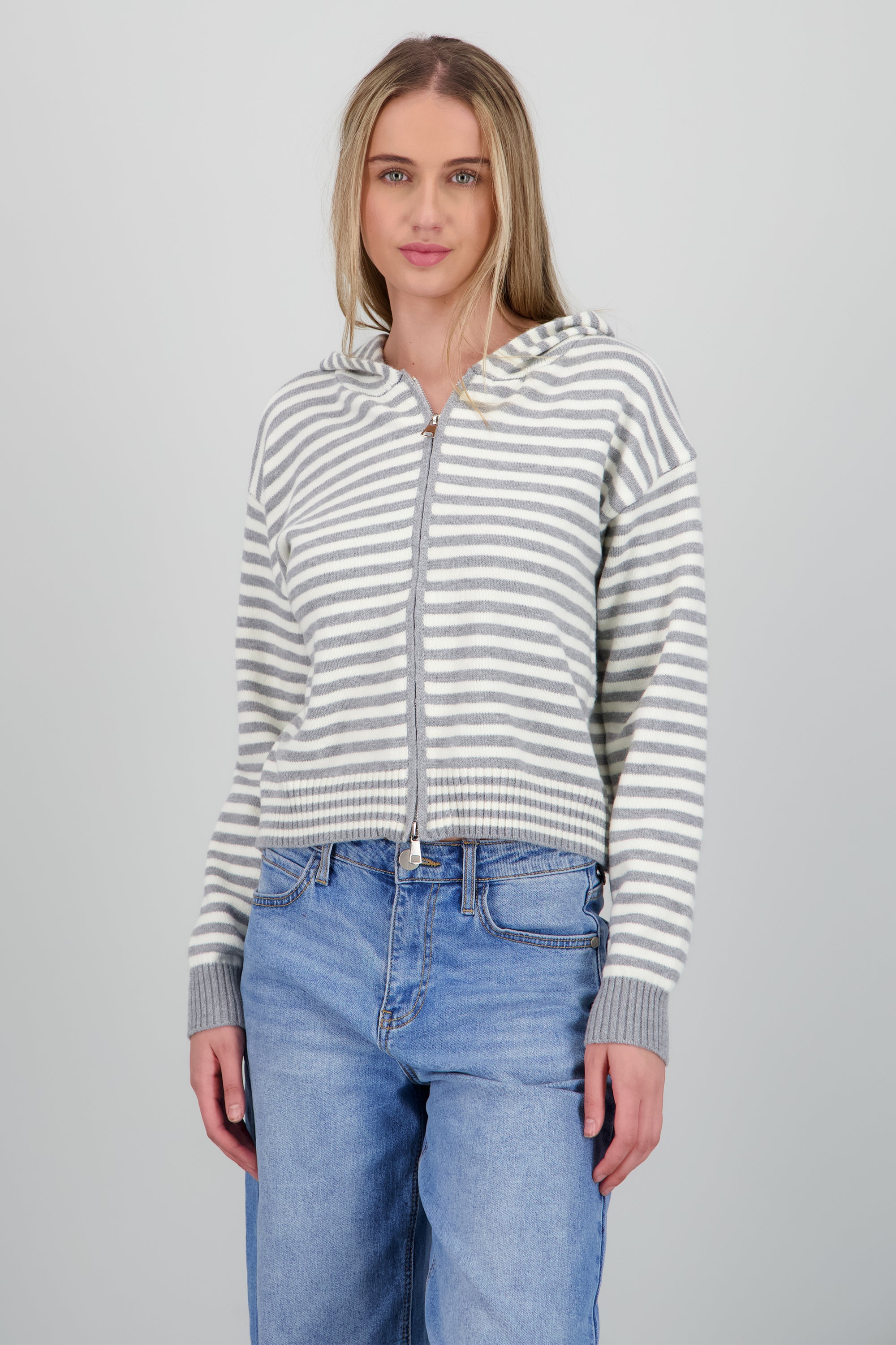 Suedara rayas tejida GRIS COMBO