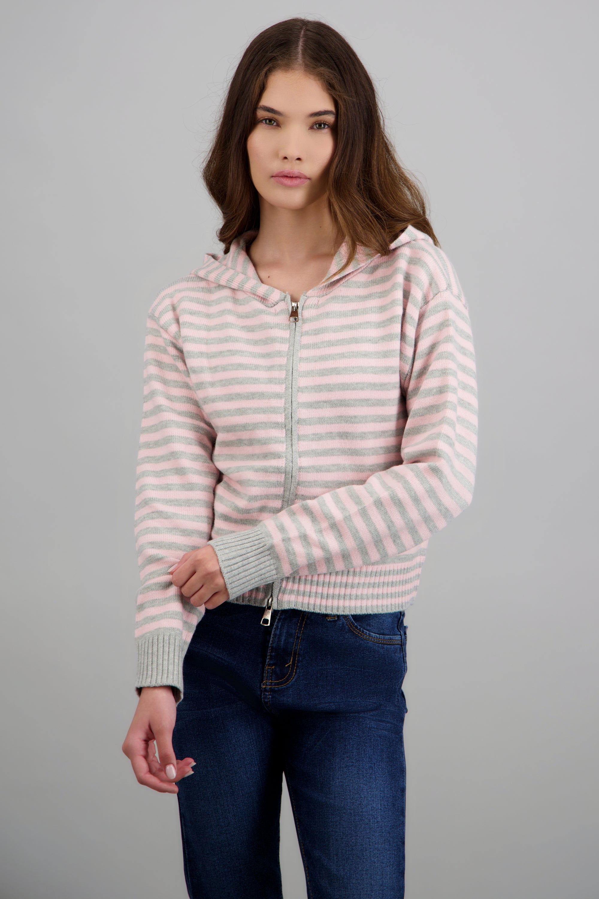 Suedara rayas tejida ROSA PASTEL