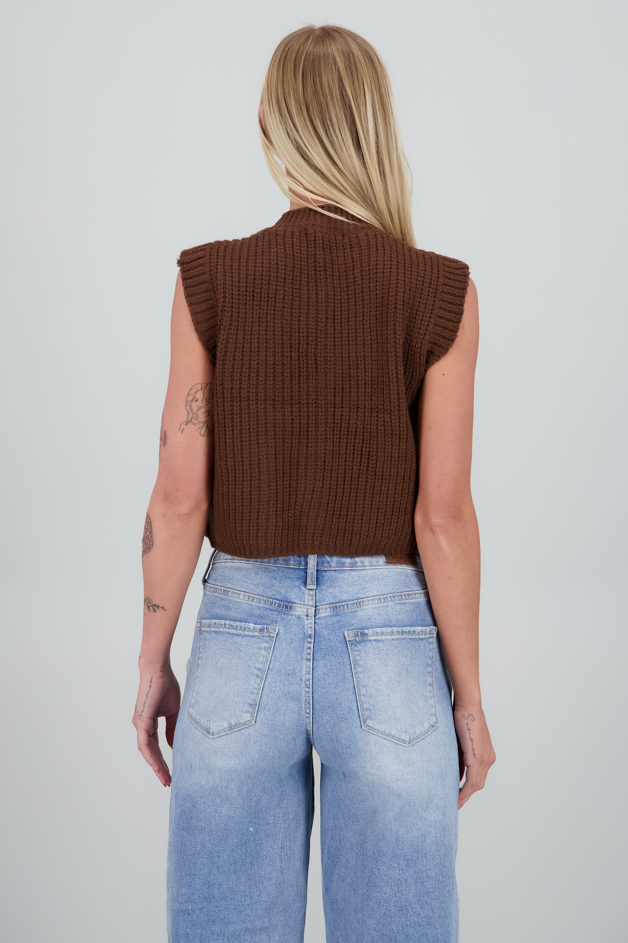 Chaleco tejido CHOCOLATE