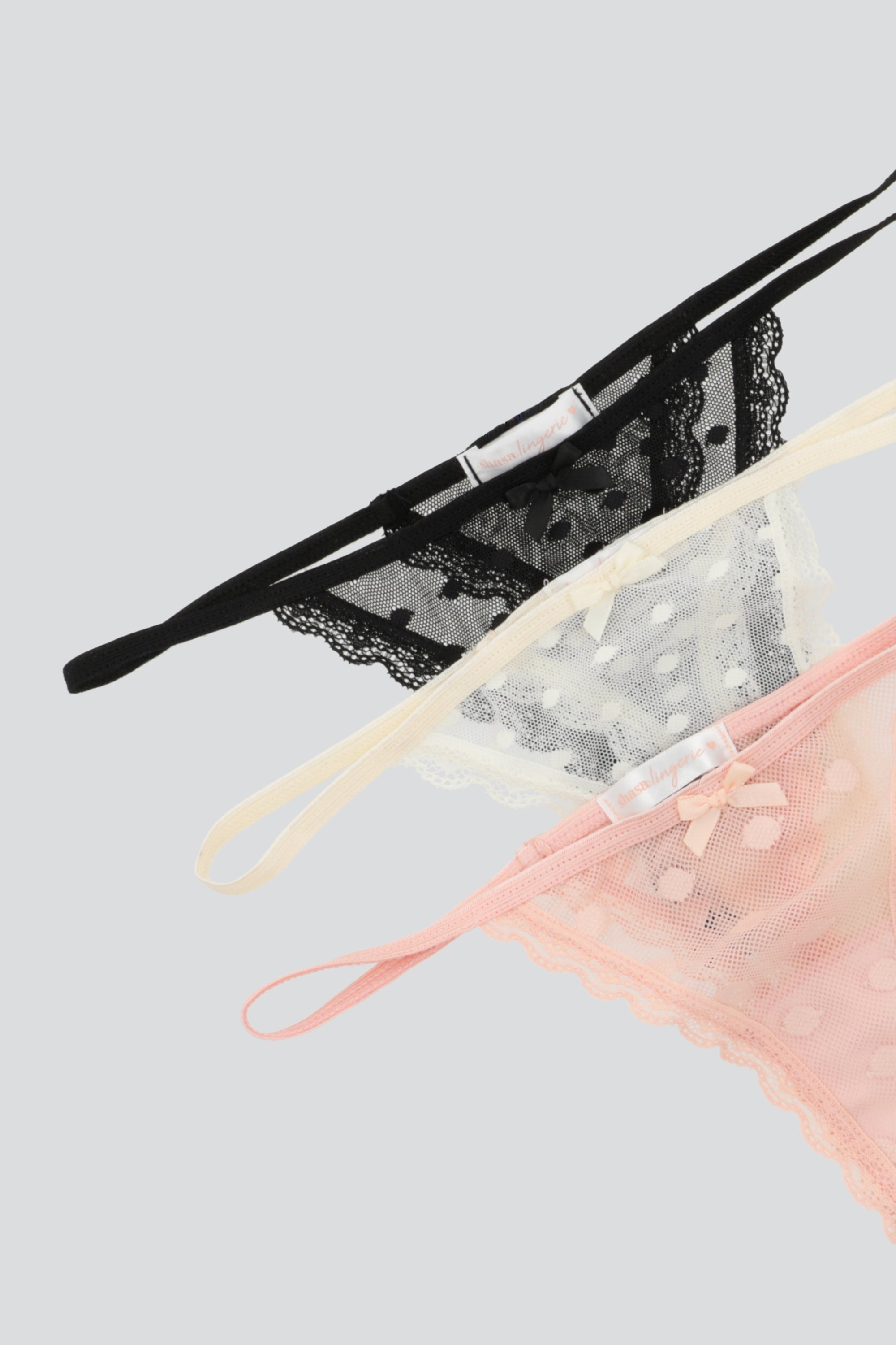 Tripack tanga luniperla NEGRO COMBO