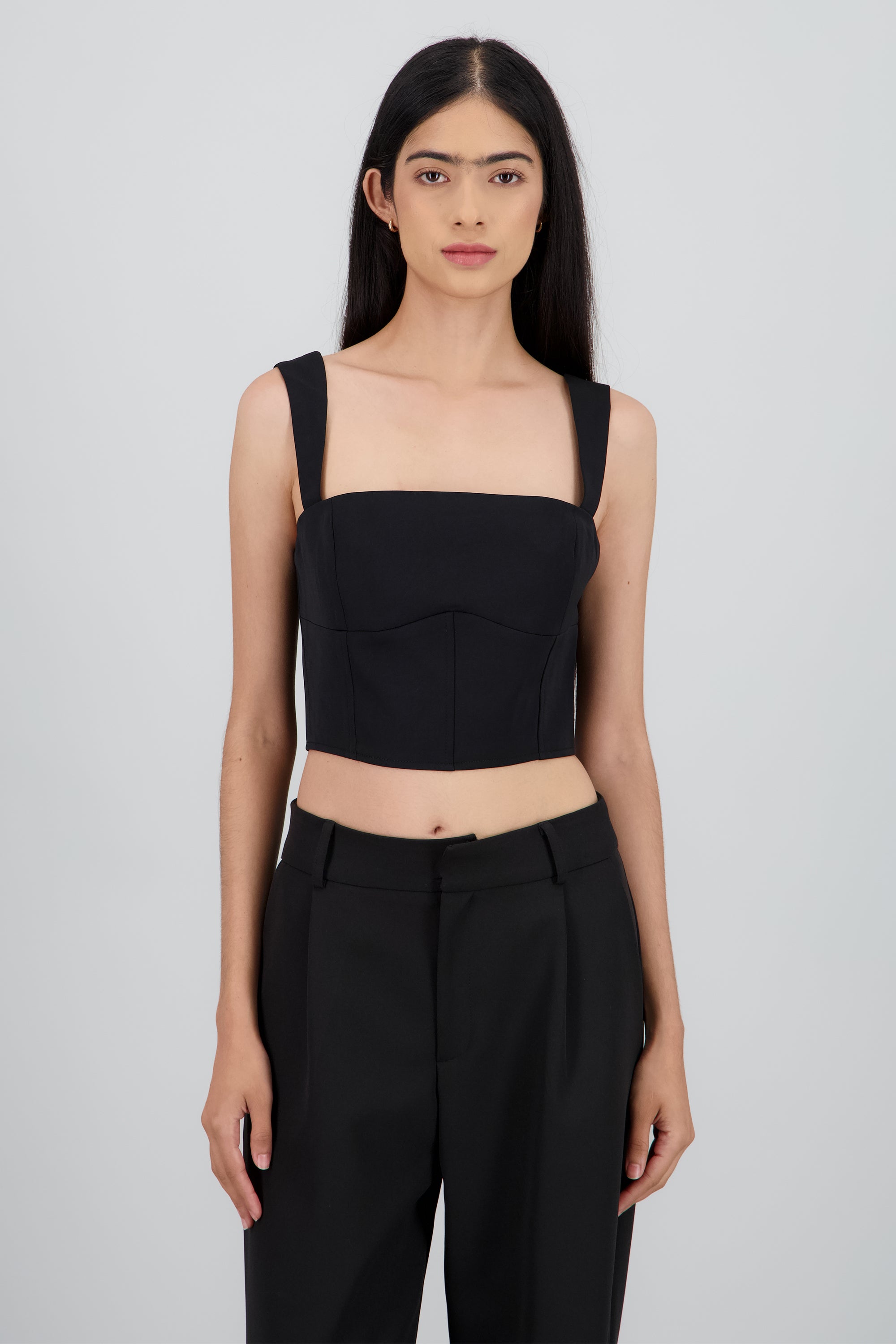 Crop top tirantes NEGRO